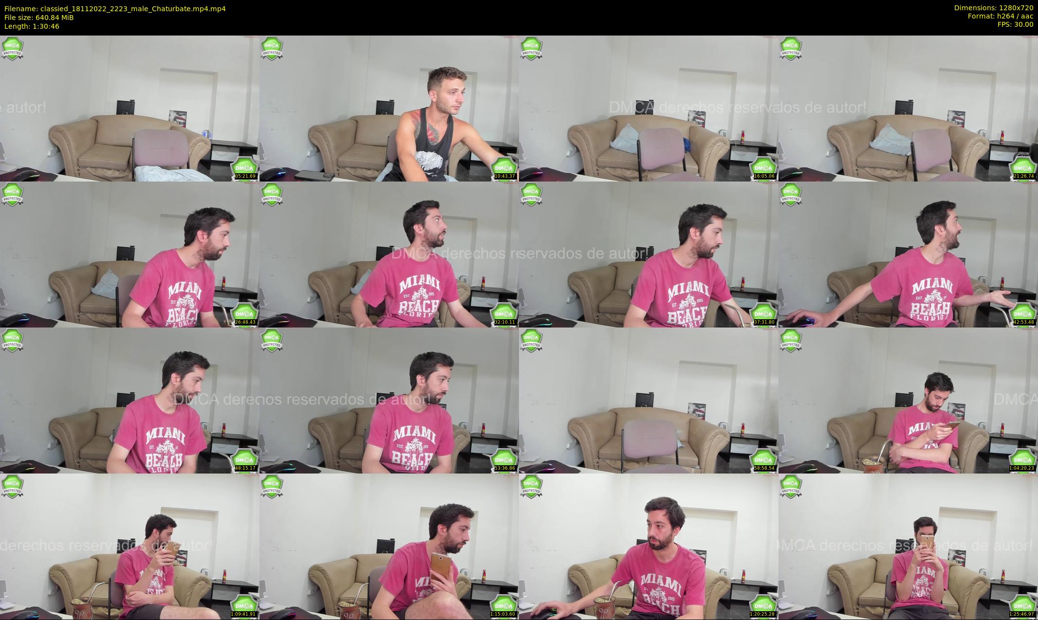 classied — 91 minute Chaturbate male cam show recording, 720p, Nov 18, 2022