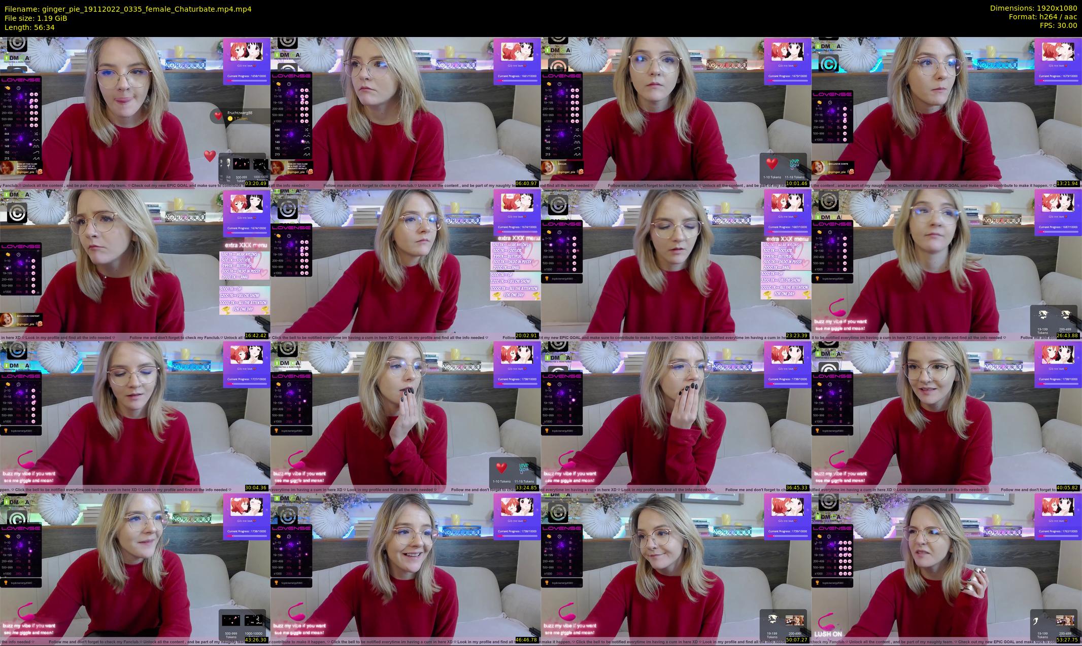 ginger_pie — 57 minute Chaturbate female cam show recording, 1080p, Nov 19, 2022