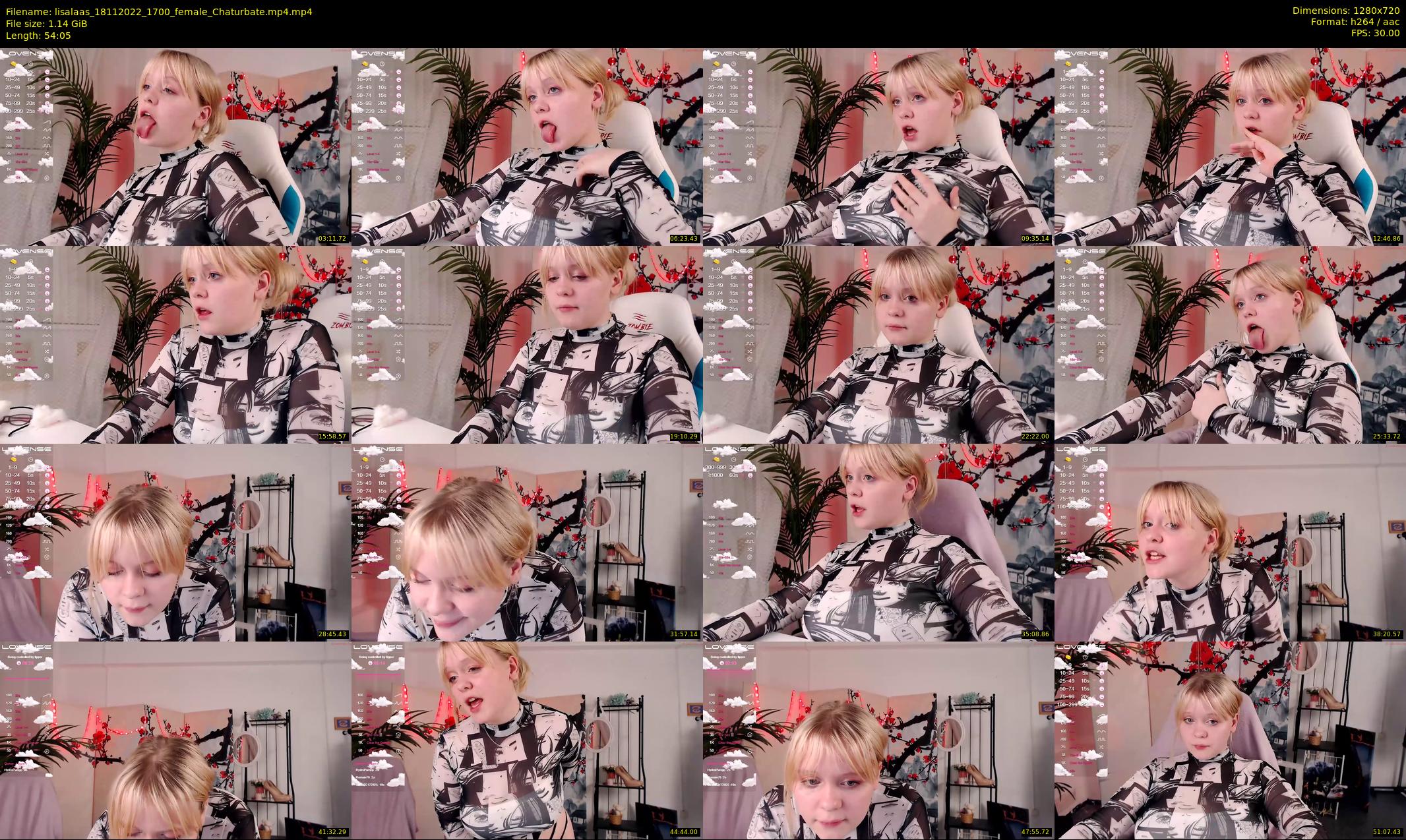 lisalaas — 55 minute Chaturbate female cam show recording, 720p, Nov 18, 2022