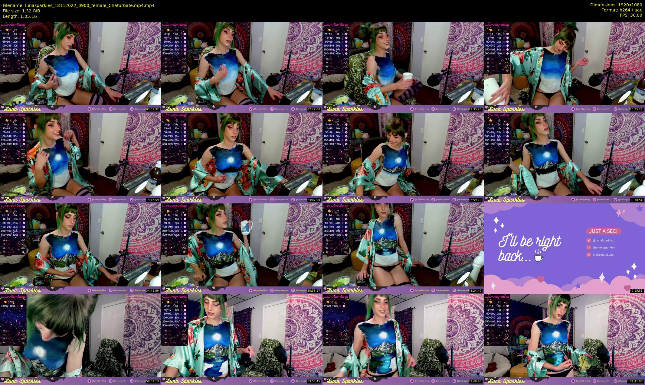 lunasparkles — 66 minute Chaturbate female cam show recording, 1080p, Nov 18, 2022
