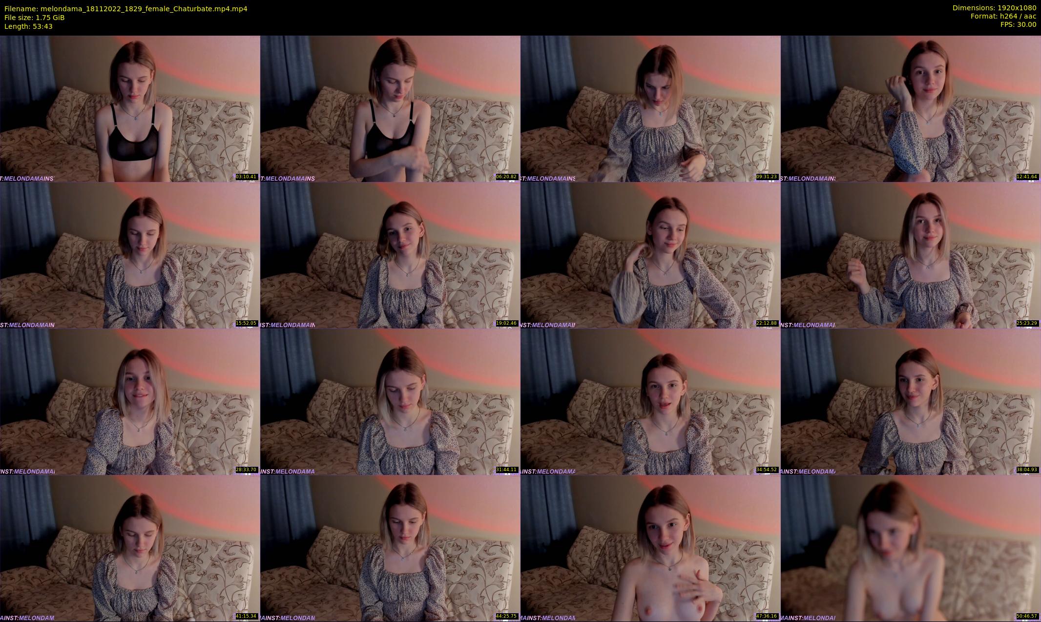 melondama — 54 minute Chaturbate female cam show recording, 1080p, Nov 18, 2022