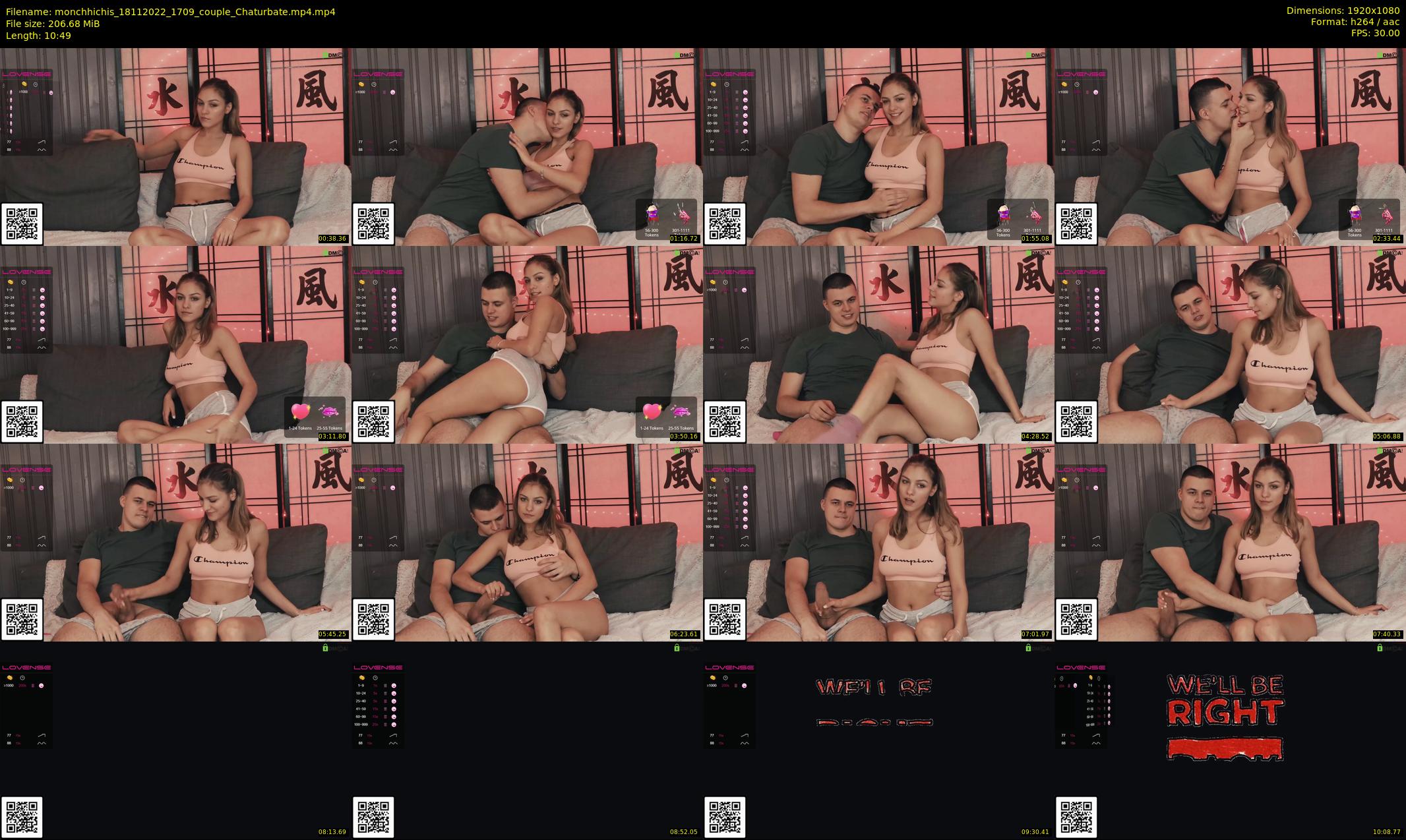 monchhichis — 11 minute Chaturbate couple cam show recording, 1080p, Nov 18, 2022