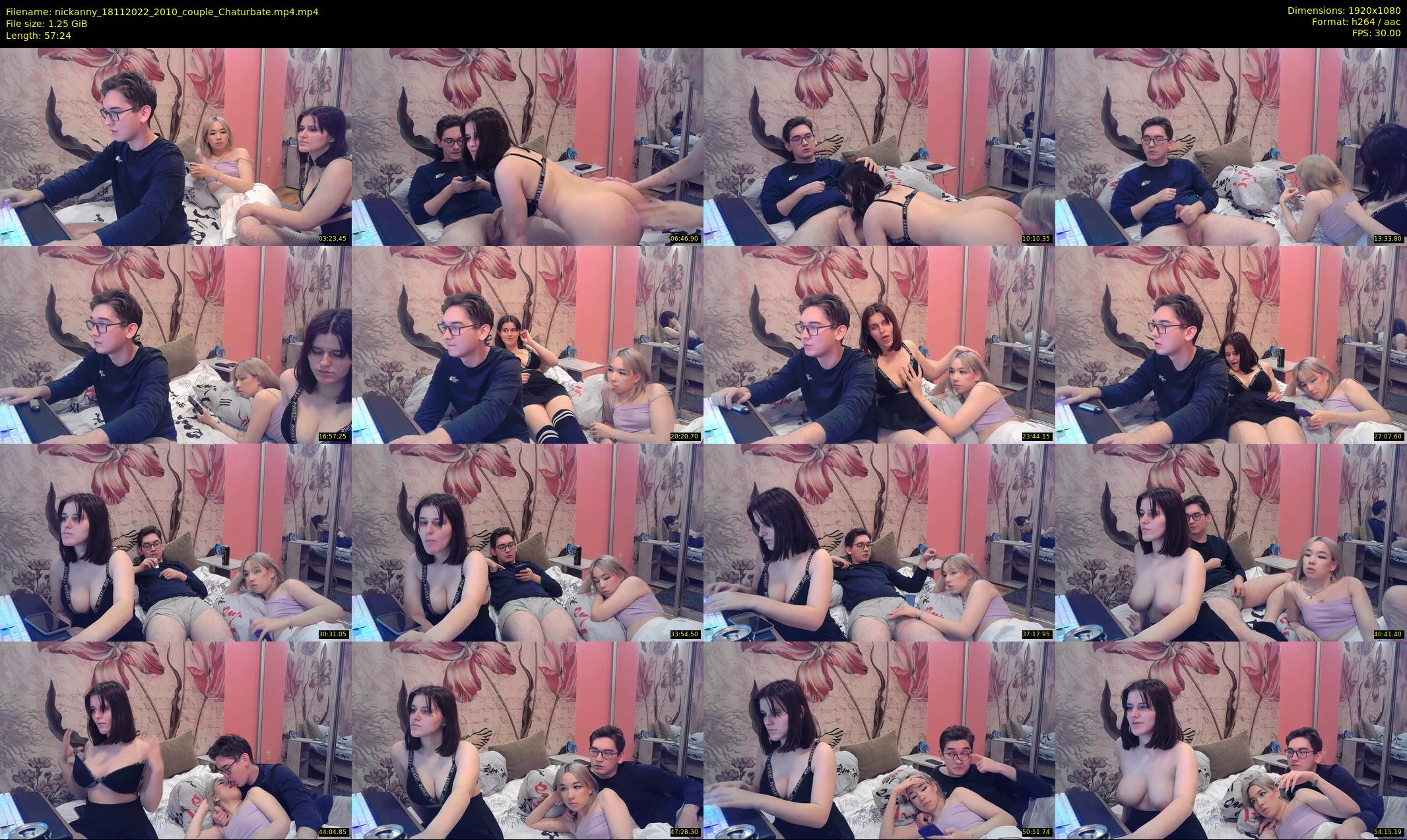 nickanny — 58 minute Chaturbate couple cam show recording, 1080p, Nov 18, 2022