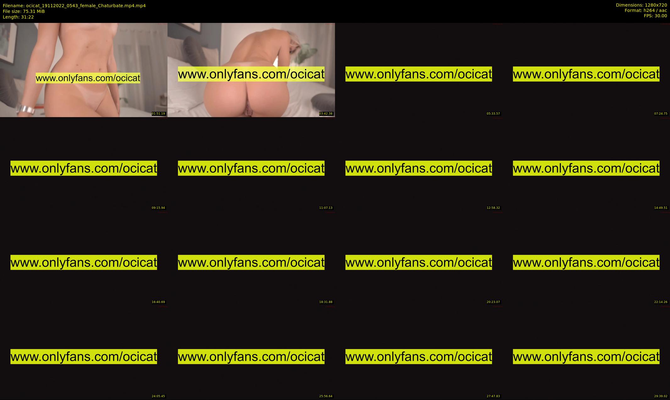 ocicat — 32 minute Chaturbate female cam show recording, 720p, Nov 19, 2022