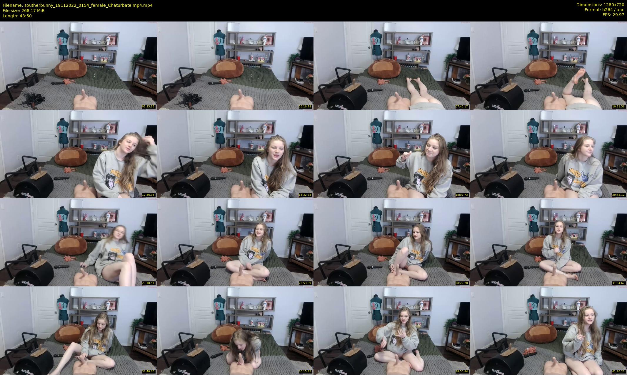 southerbunny — 44 minute Chaturbate female cam show recording, 720p, Nov 19, 2022