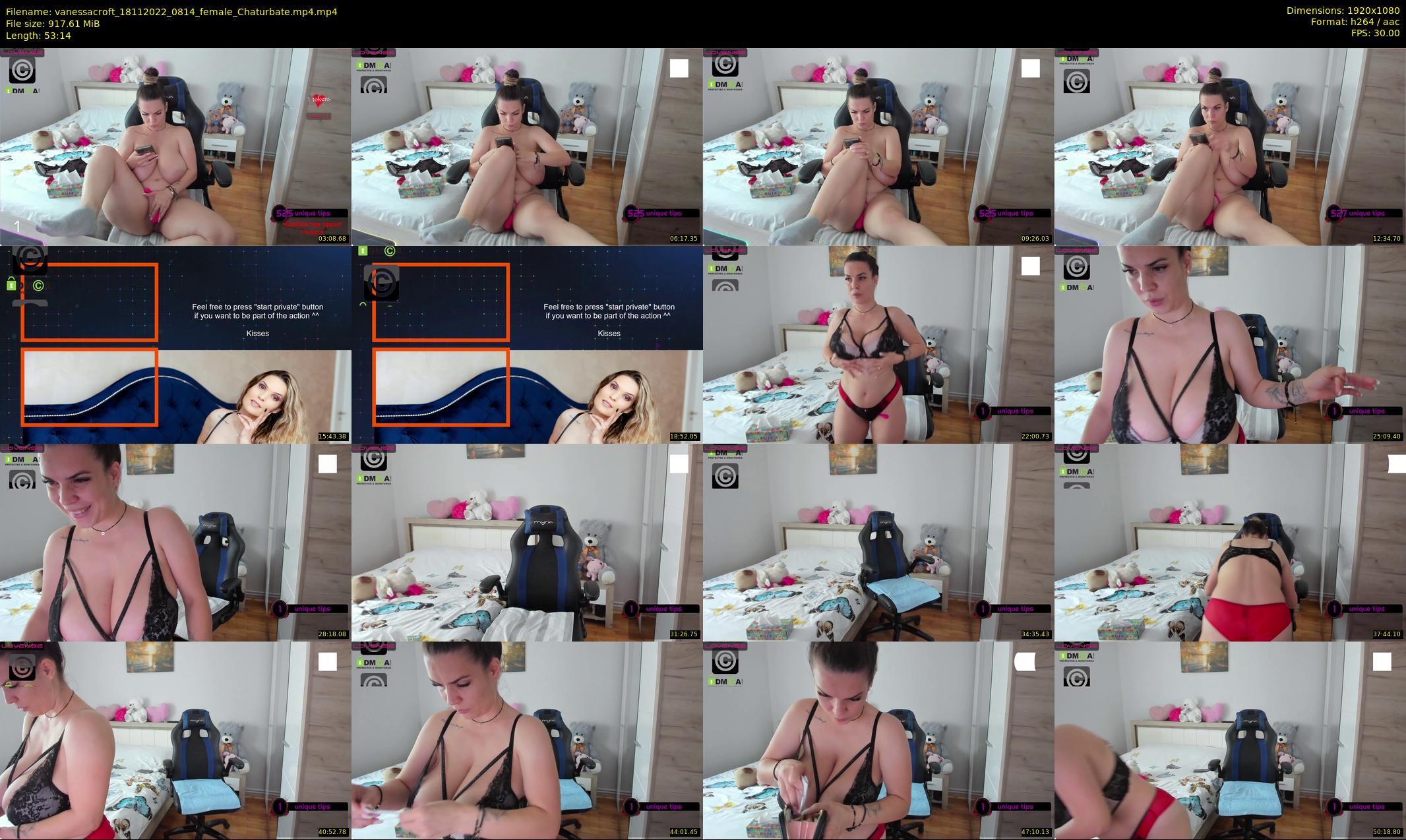 vanessacroft — 54 minute Chaturbate female cam show recording, 1080p, Nov 18, 2022