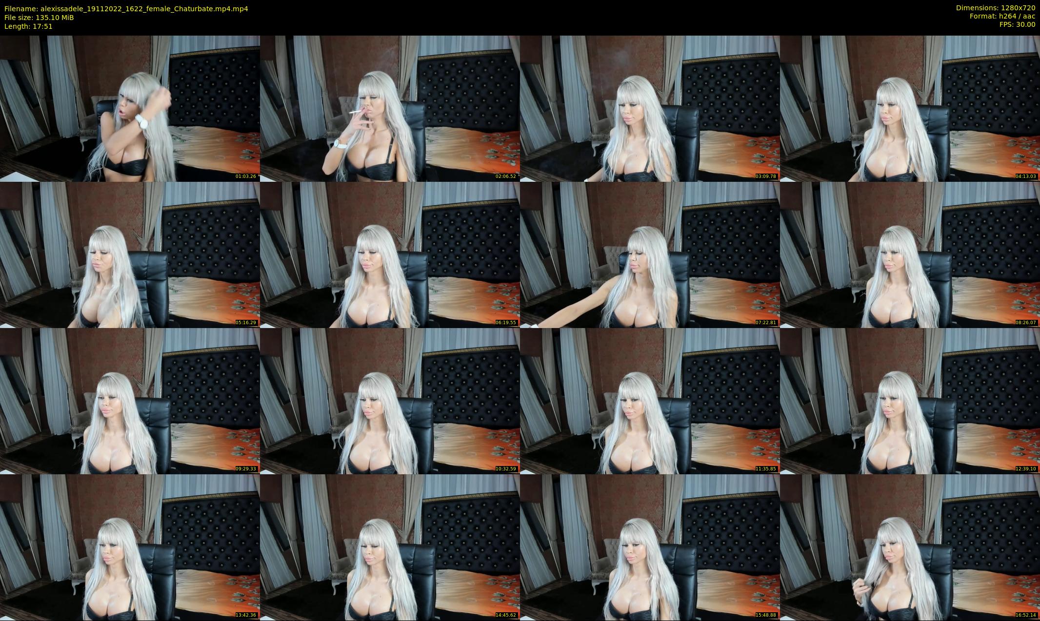 alexissadele — 18 minute Chaturbate female cam show recording, 720p, Nov 19, 2022