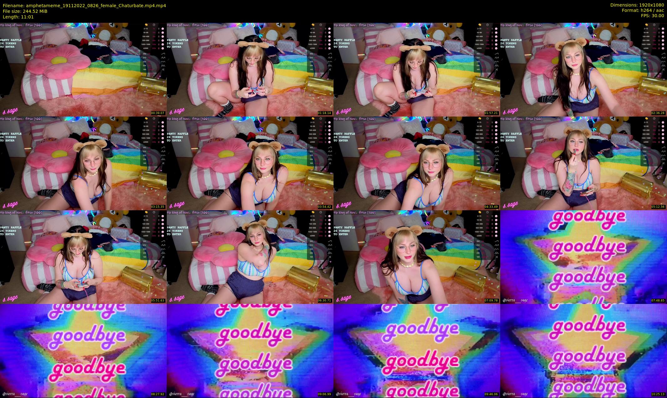 amphetameme — 12 minute Chaturbate female cam show recording, 1080p, Nov 19, 2022