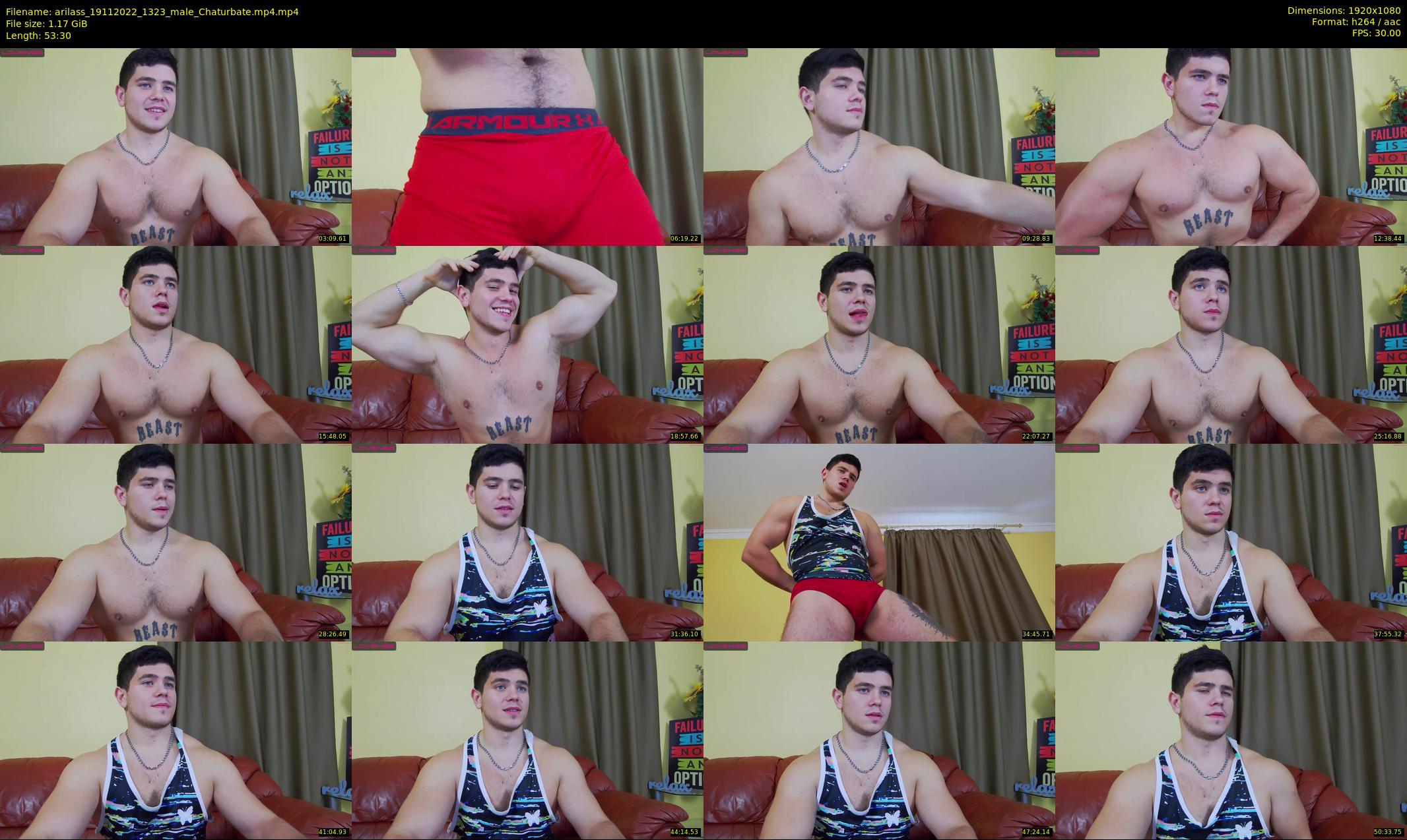 arilass — 54 minute Chaturbate male cam show recording, 1080p, Nov 19, 2022