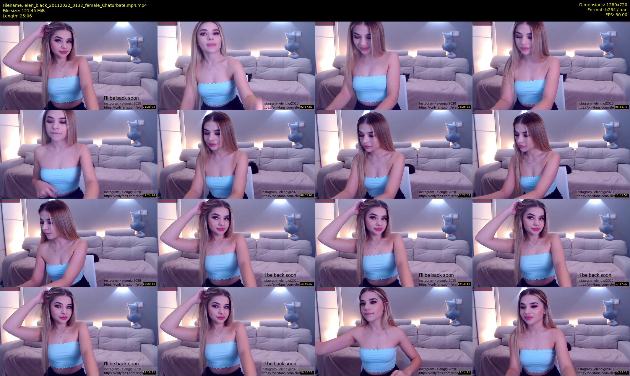 elen_black — 26 minute Chaturbate female cam show recording, 720p, Nov 20, 2022
