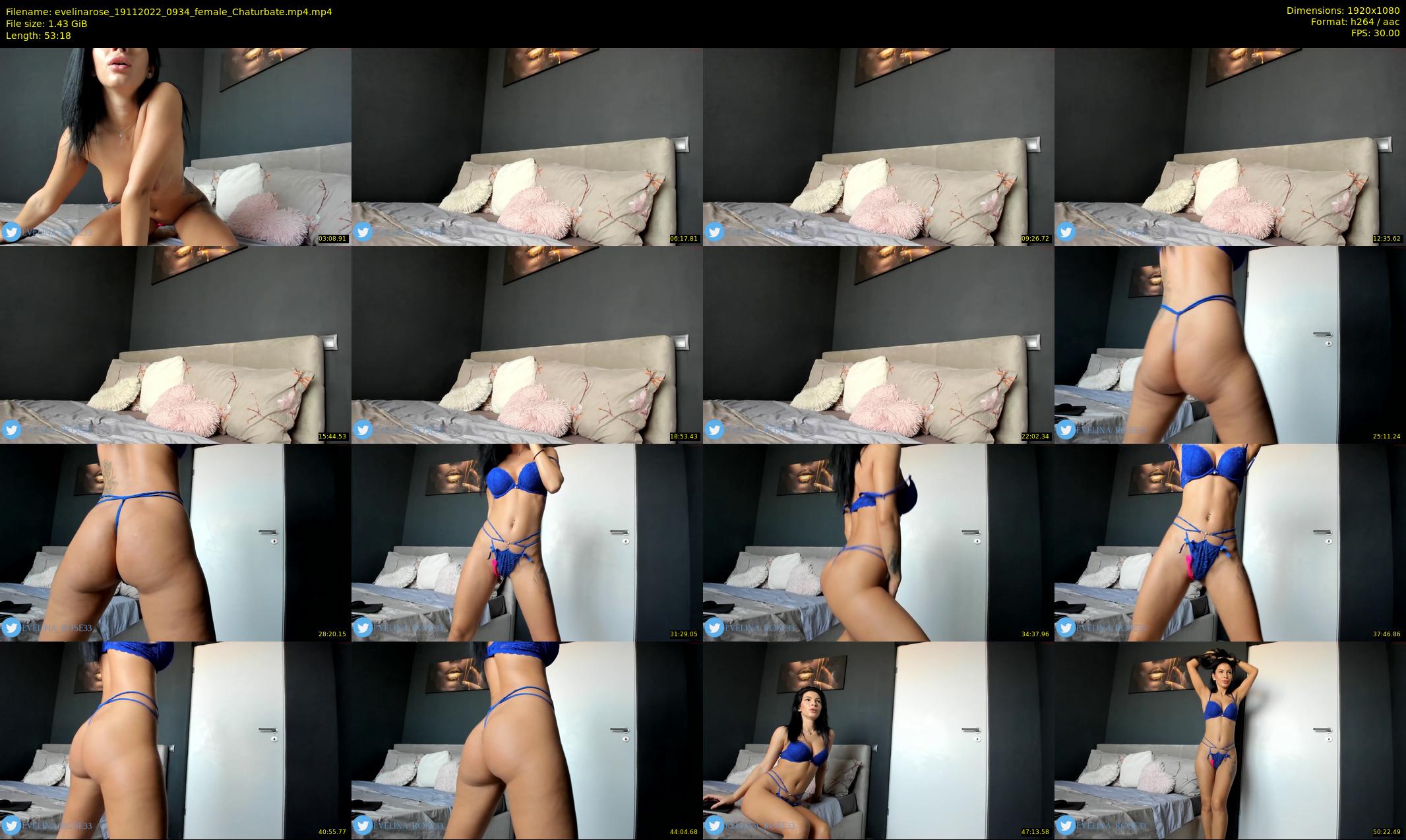 evelinarose — 54 minute Chaturbate female cam show recording, 1080p, Nov 19, 2022