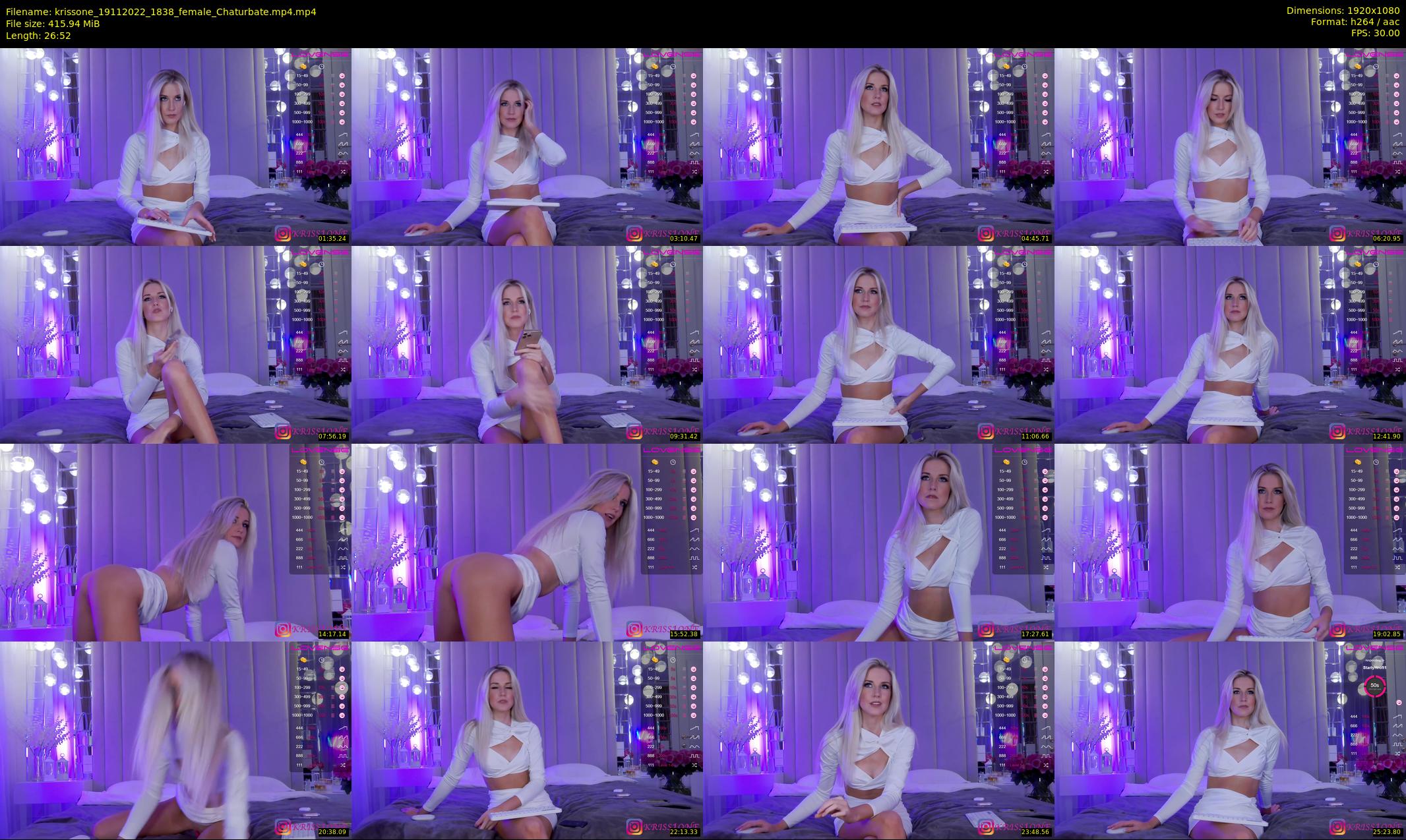 krissone — 27 minute Chaturbate female cam show recording, 1080p, Nov 19, 2022