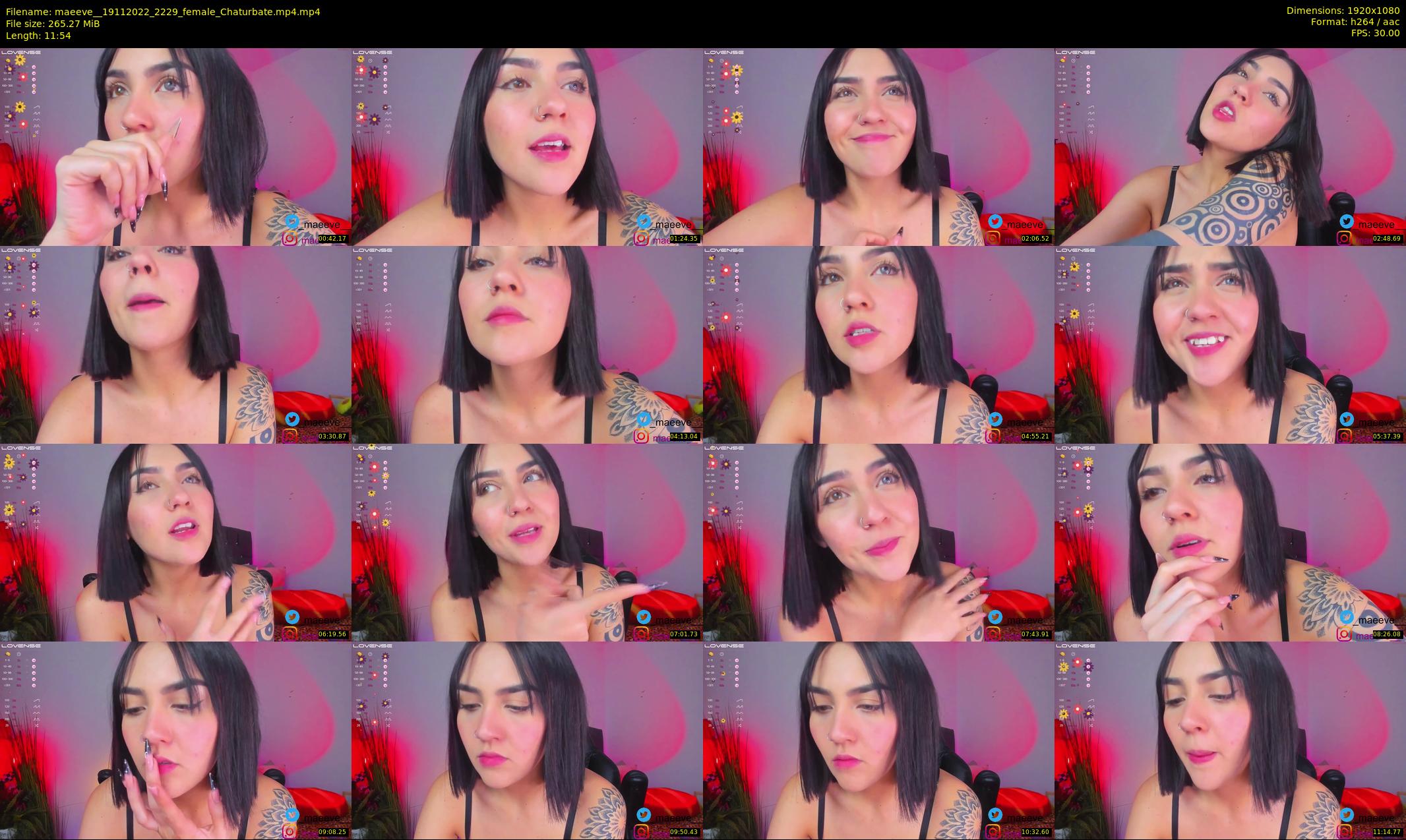 maeeve_ — 12 minute Chaturbate female cam show recording, 1080p, Nov 19, 2022