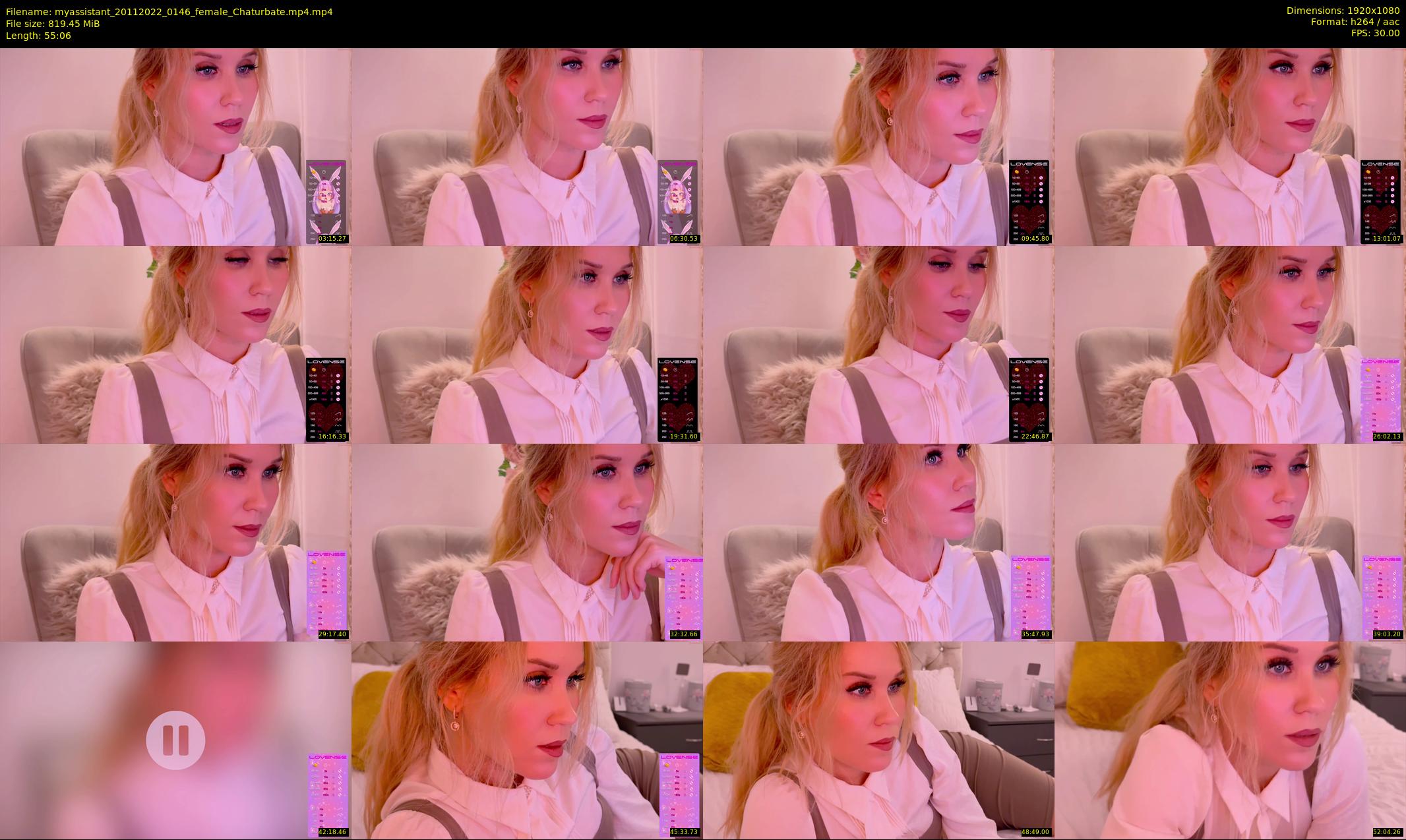 myassistant — 56 minute Chaturbate female cam show recording, 1080p, Nov 20, 2022