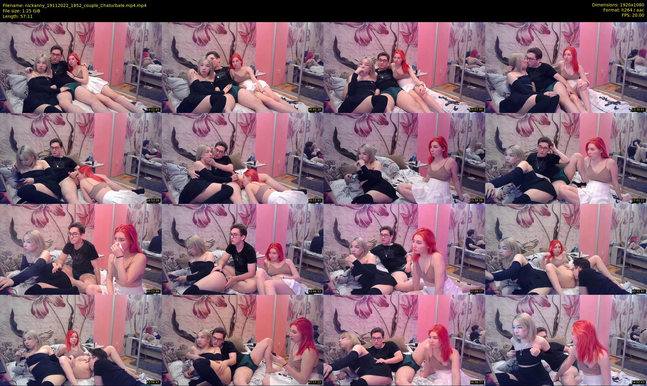 nickanny — 58 minute Chaturbate couple cam show recording, 1080p, Nov 19, 2022