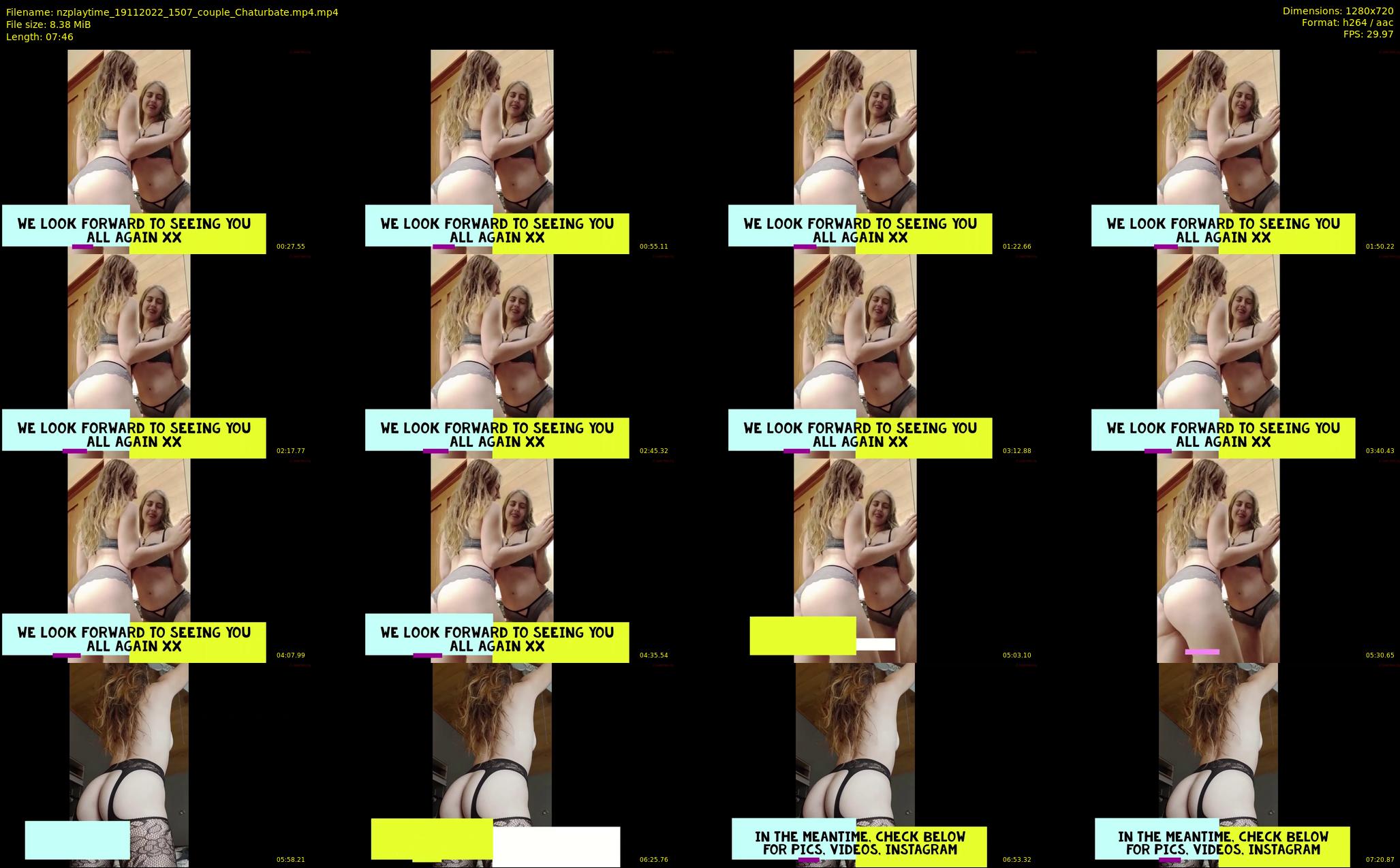 nzplaytime — 8 minute Chaturbate couple cam show recording, 720p, Nov 19, 2022