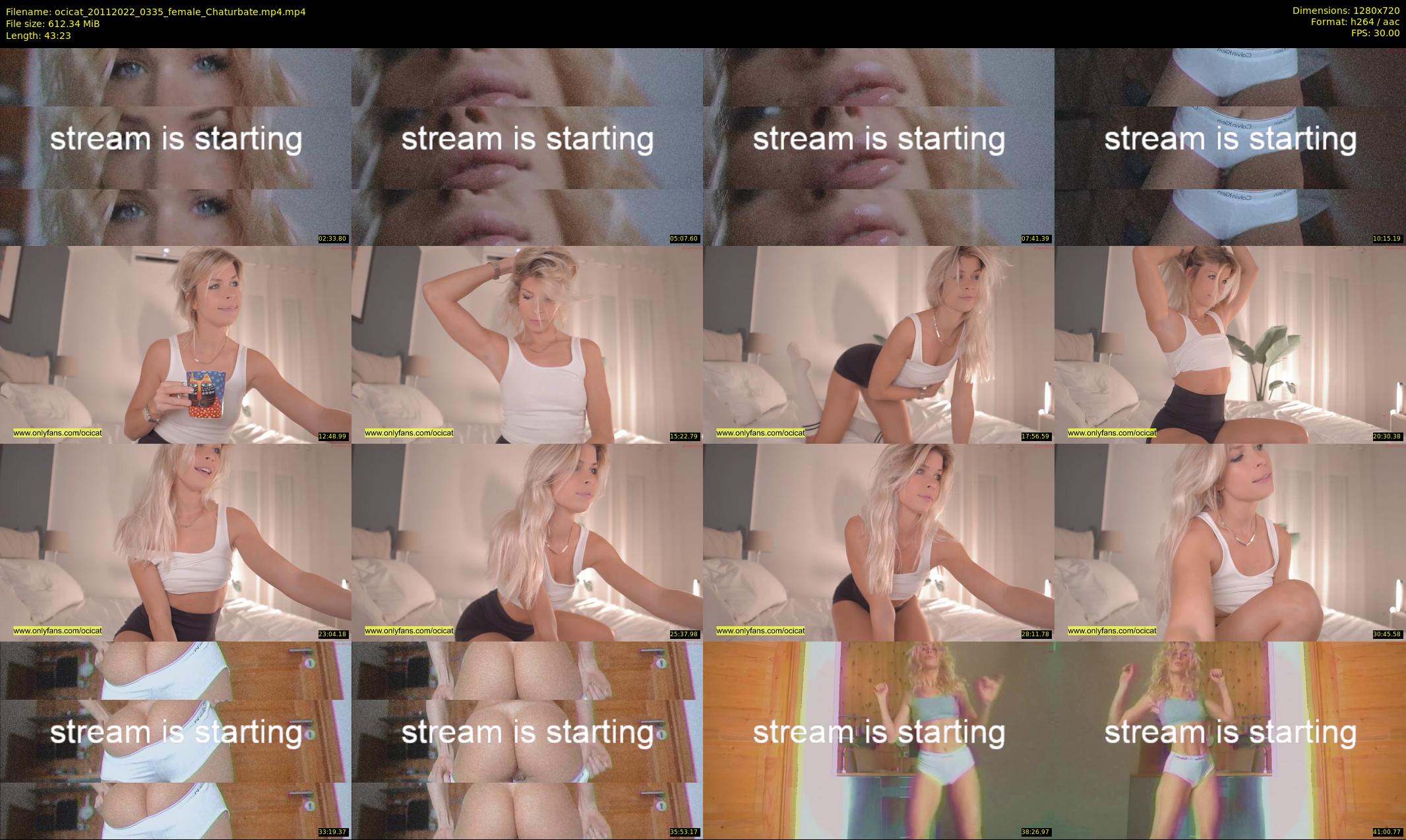 ocicat — 44 minute Chaturbate female cam show recording, 720p, Nov 20, 2022