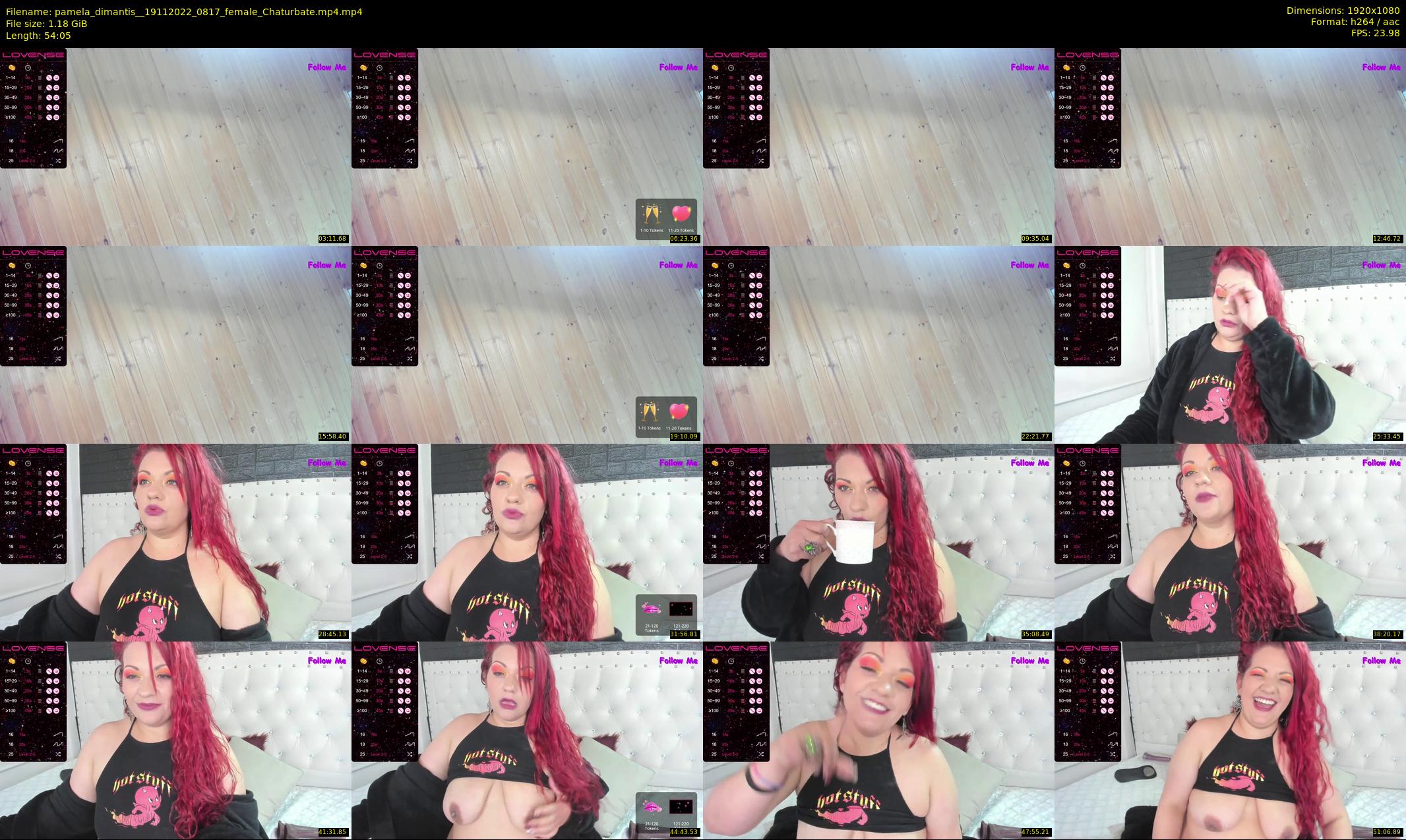 pamela_dimantis_ — 55 minute Chaturbate female cam show recording, 1080p, Nov 19, 2022