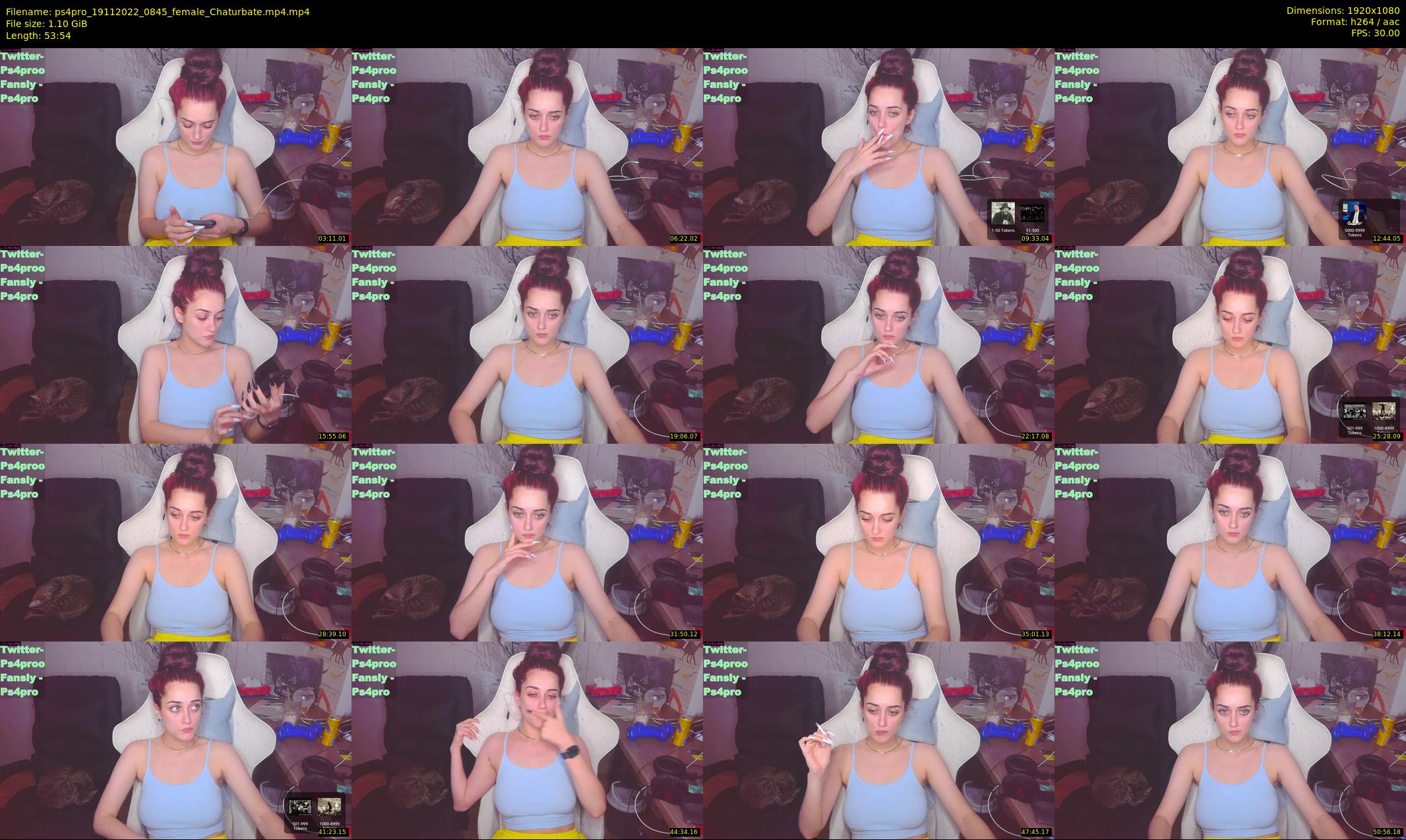 ps4pro — 54 minute Chaturbate female cam show recording, 1080p, Nov 19, 2022