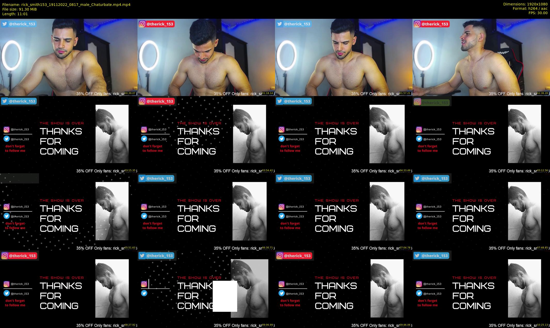 rick_smith153 — 12 minute Chaturbate male cam show recording, 1080p, Nov 19, 2022