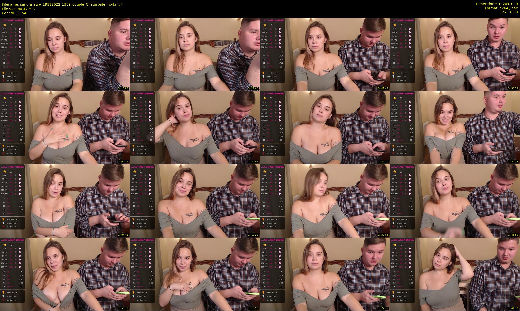 sandra_sww — 4 minute Chaturbate couple cam show recording, 1080p, Nov 19, 2022