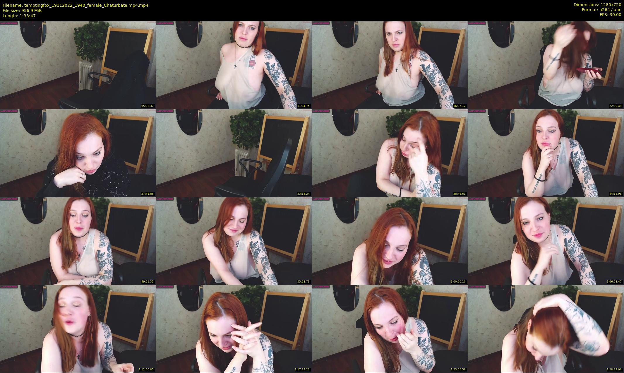 temptingfox — 94 minute Chaturbate female cam show recording, 720p, Nov 19, 2022