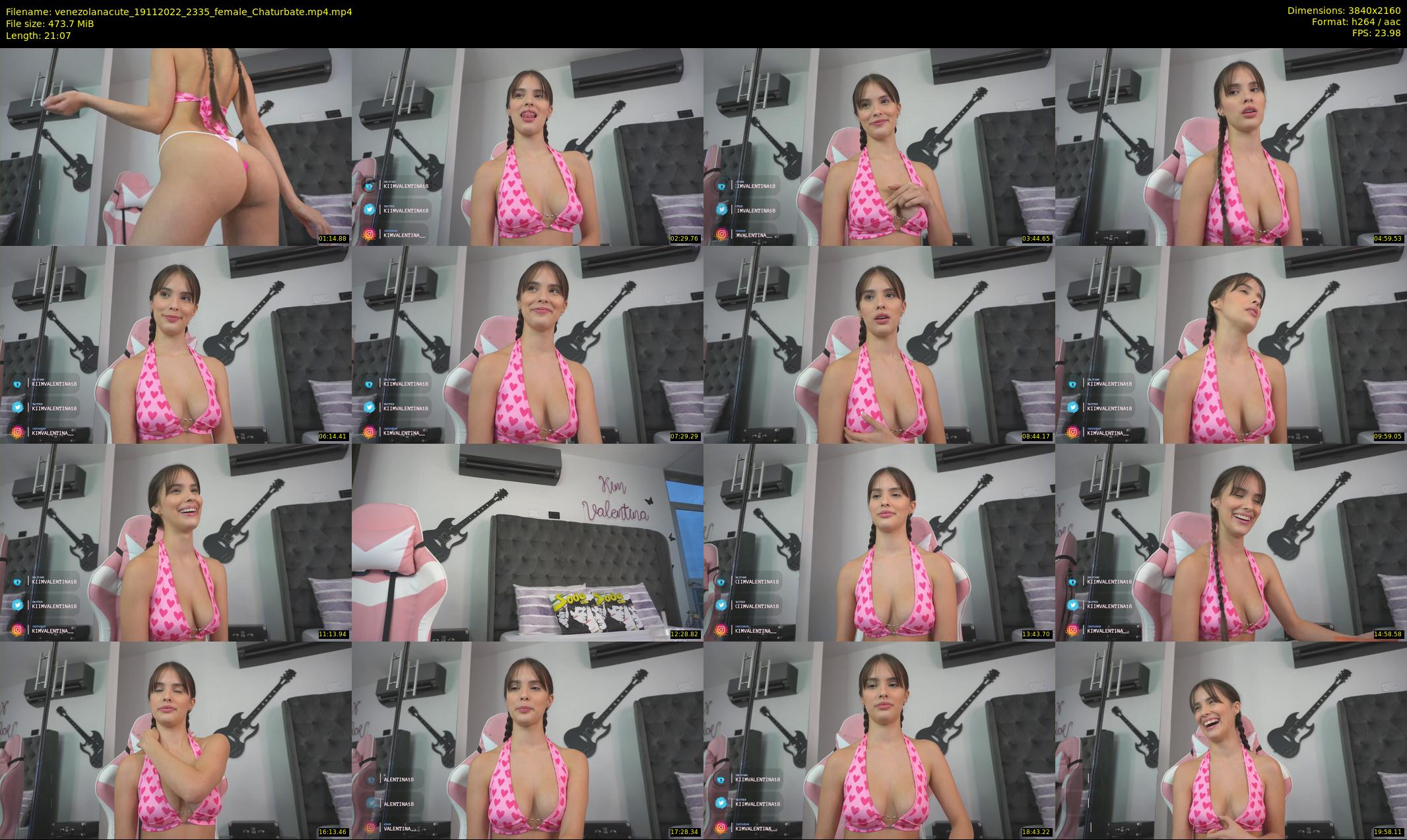 venezolanacute — 22 minute Chaturbate female cam show recording, 4K, Nov 19, 2022