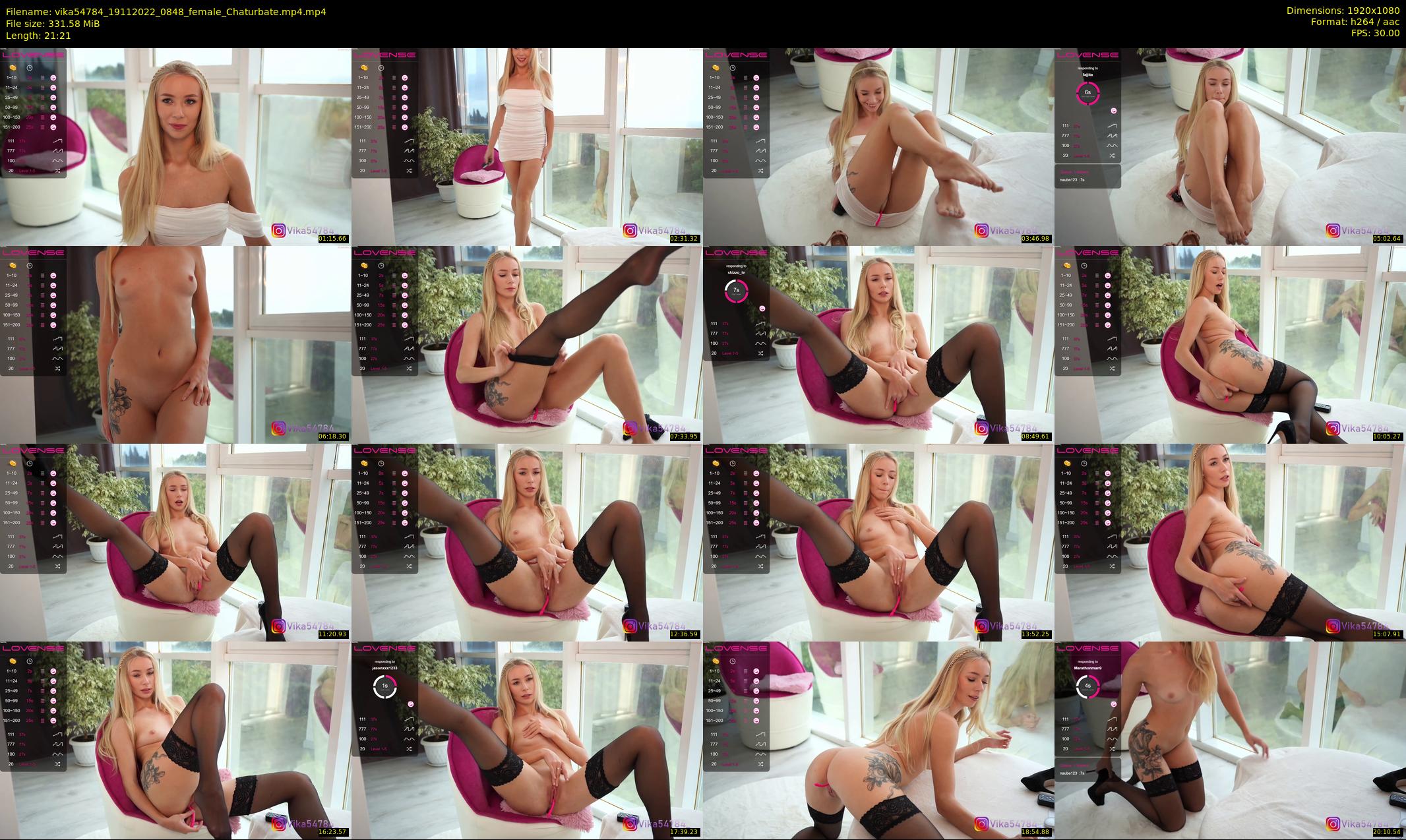 vika54784 — 22 minute Chaturbate female cam show recording, 1080p, Nov 19, 2022