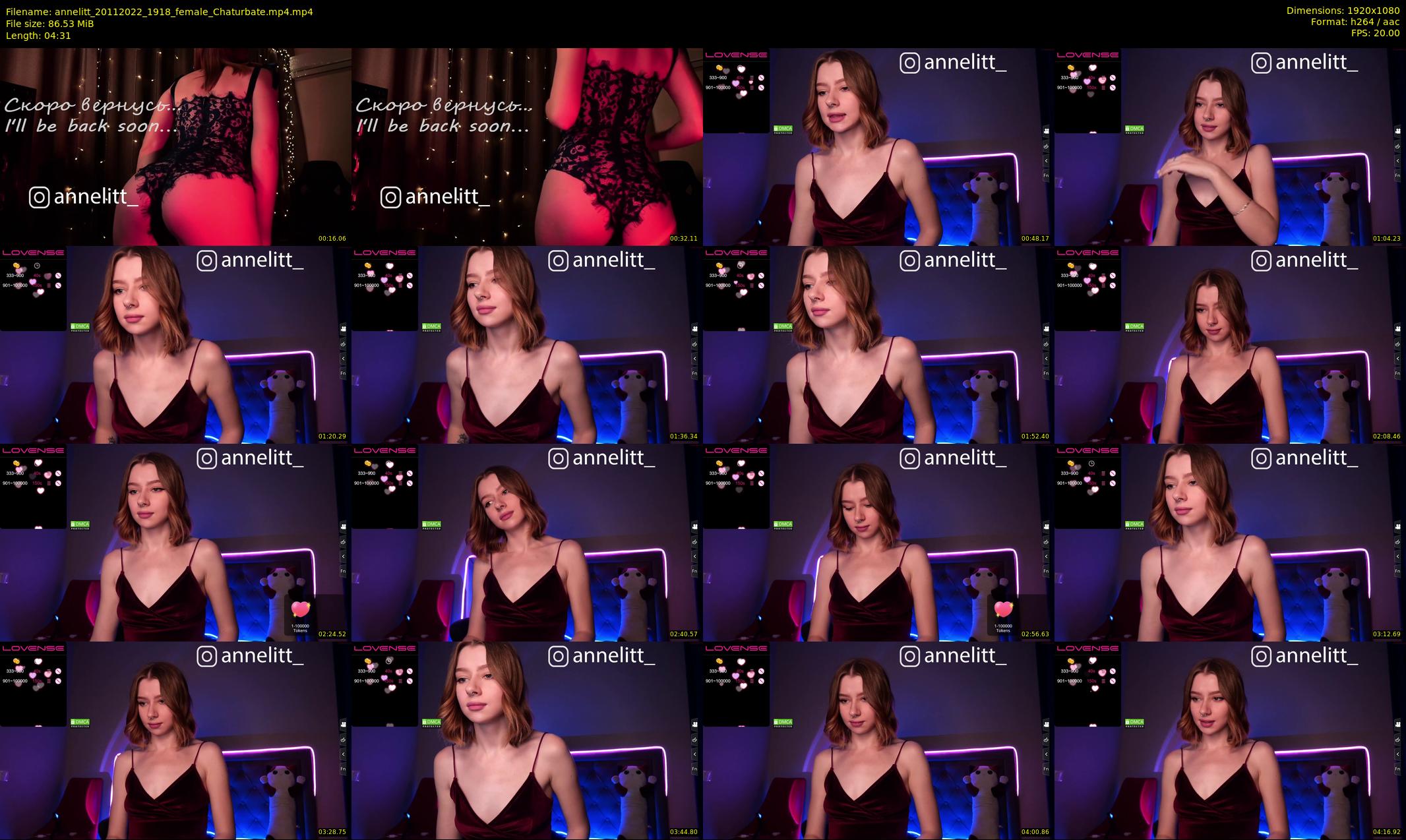 annelitt — 5 minute Chaturbate female cam show recording, 1080p, Nov 20, 2022