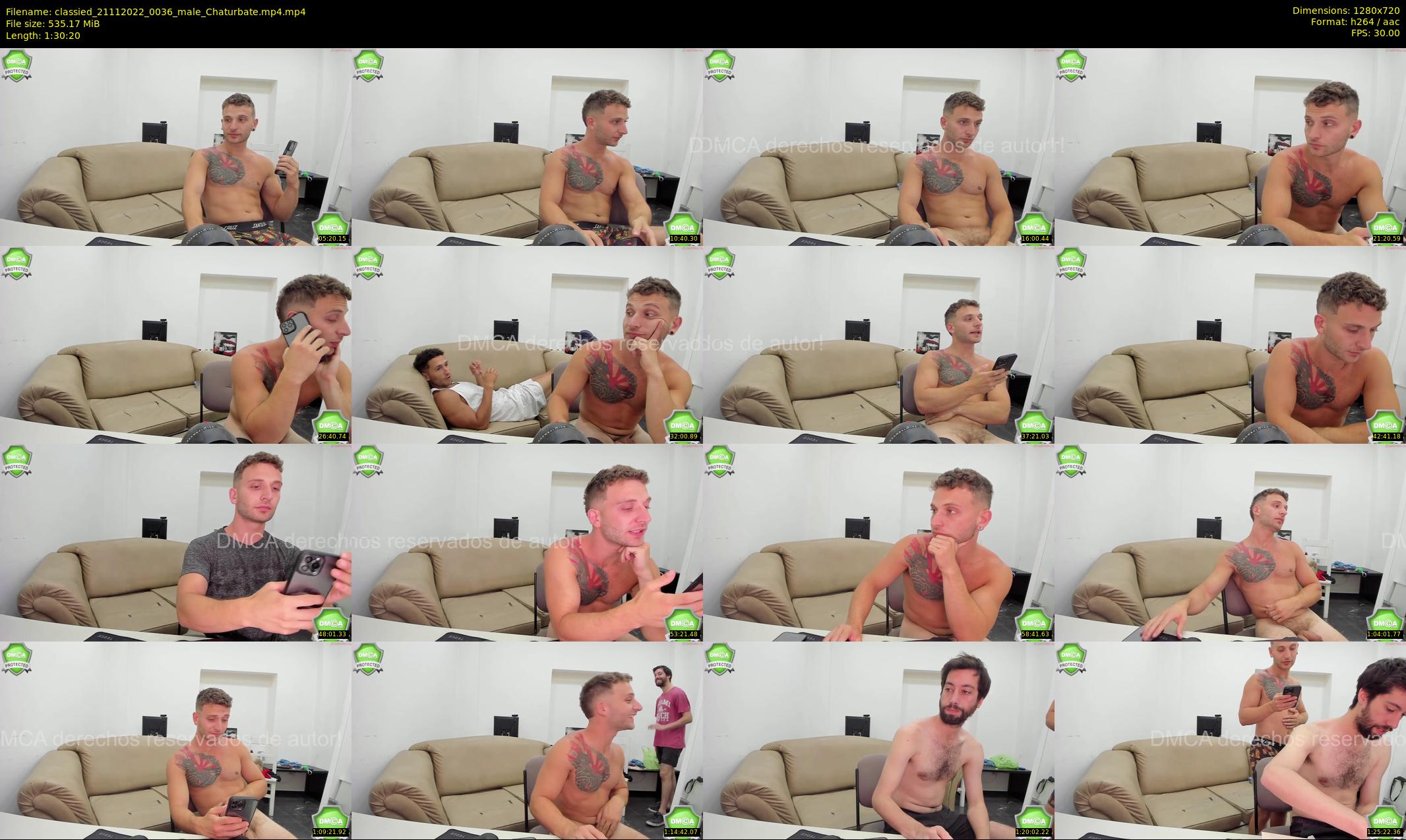 classied — 91 minute Chaturbate male cam show recording, 720p, Nov 21, 2022