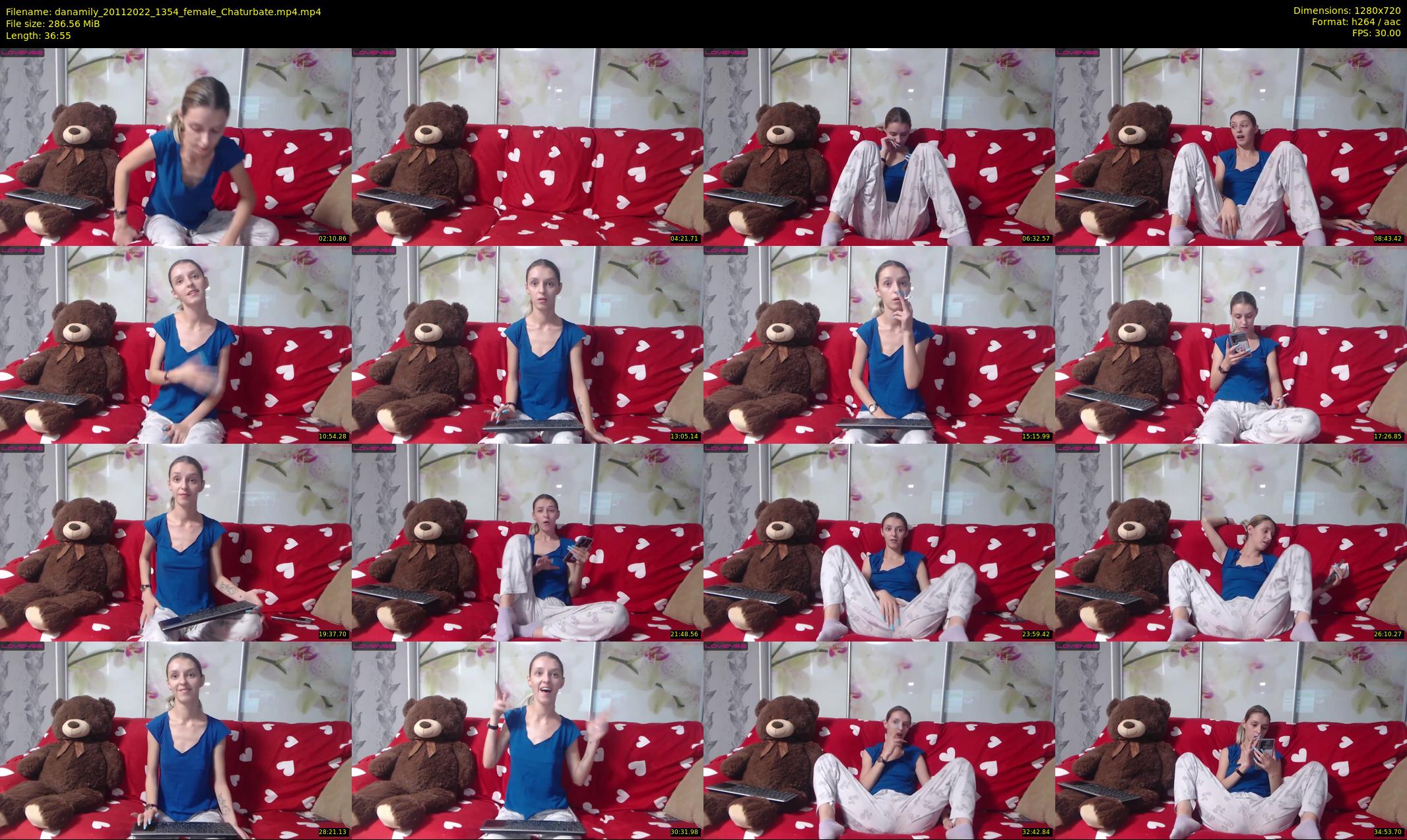 danamily — 37 minute Chaturbate female cam show recording, 720p, Nov 20, 2022