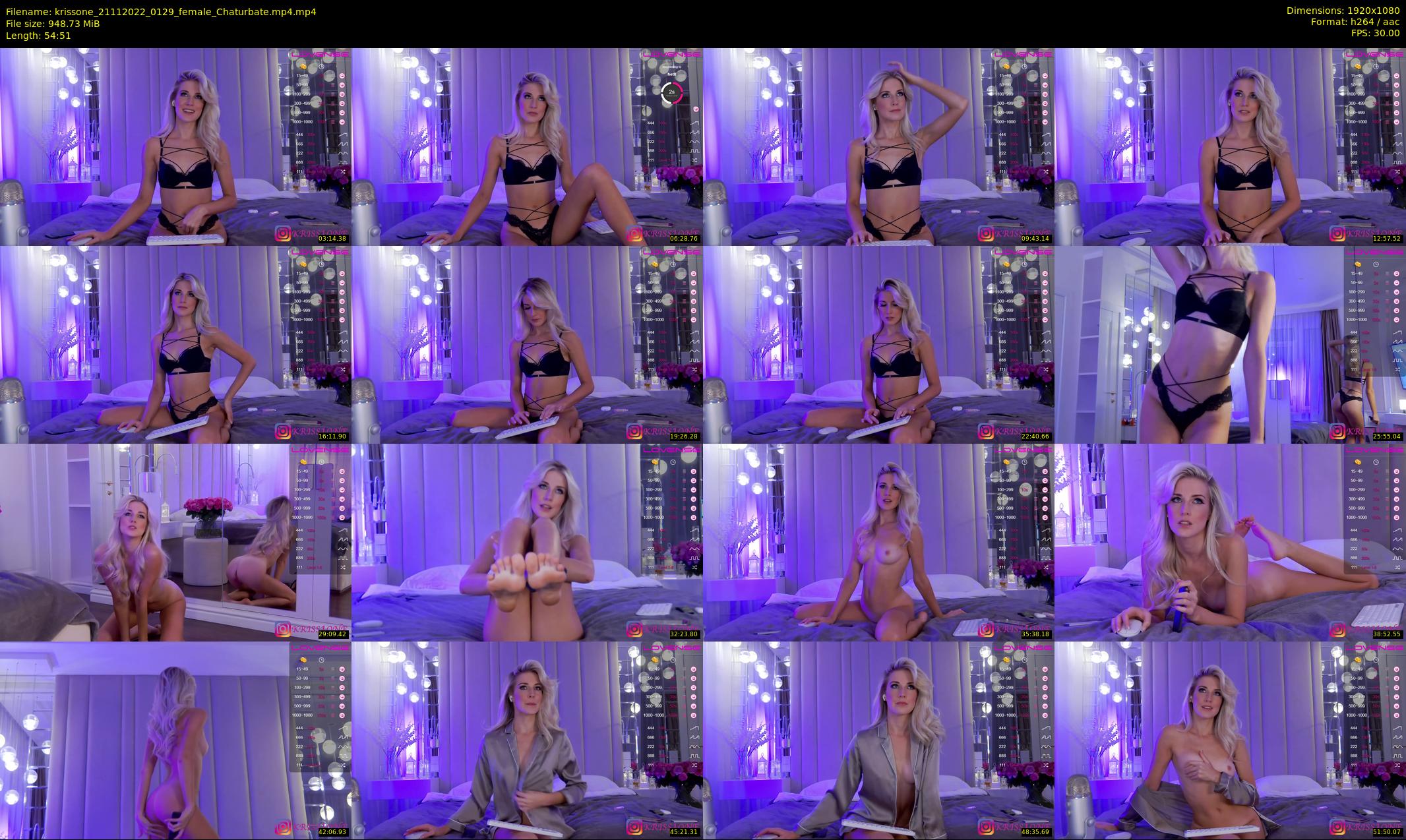 krissone — 55 minute Chaturbate female cam show recording, 1080p, Nov 21, 2022
