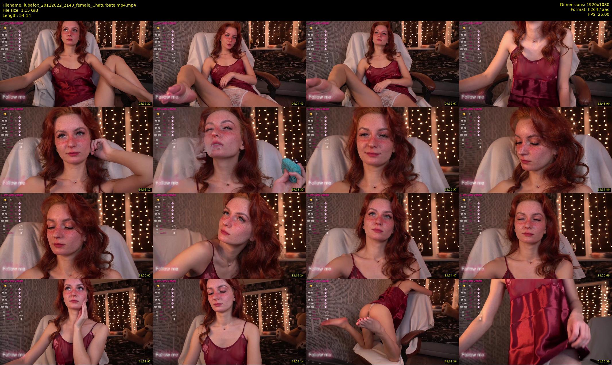 lubafox — 55 minute Chaturbate female cam show recording, 1080p, Nov 20, 2022