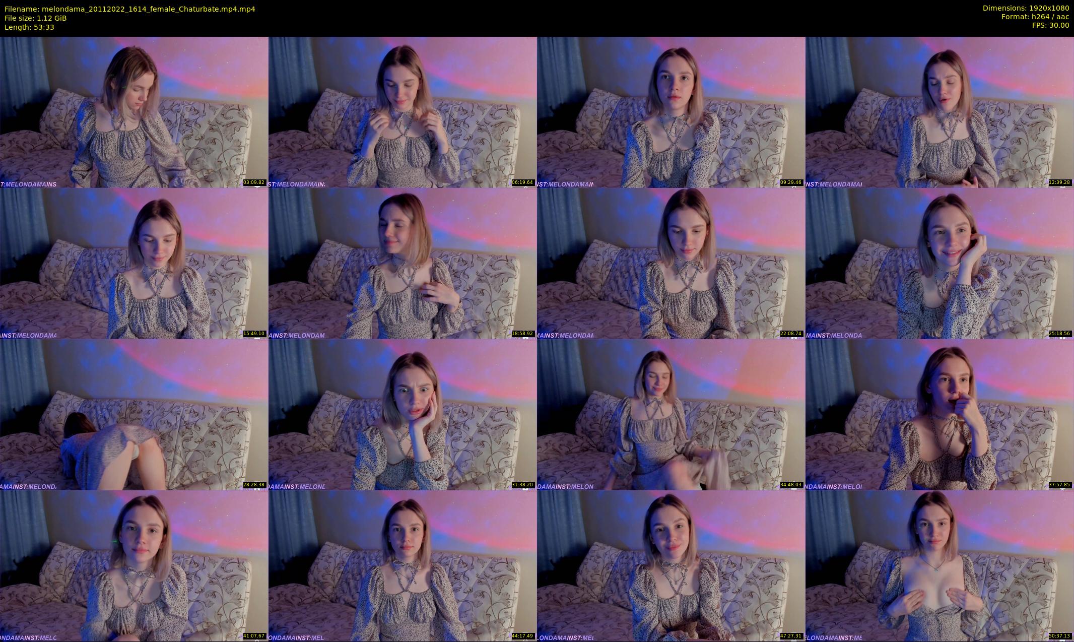 melondama — 54 minute Chaturbate female cam show recording, 1080p, Nov 20, 2022