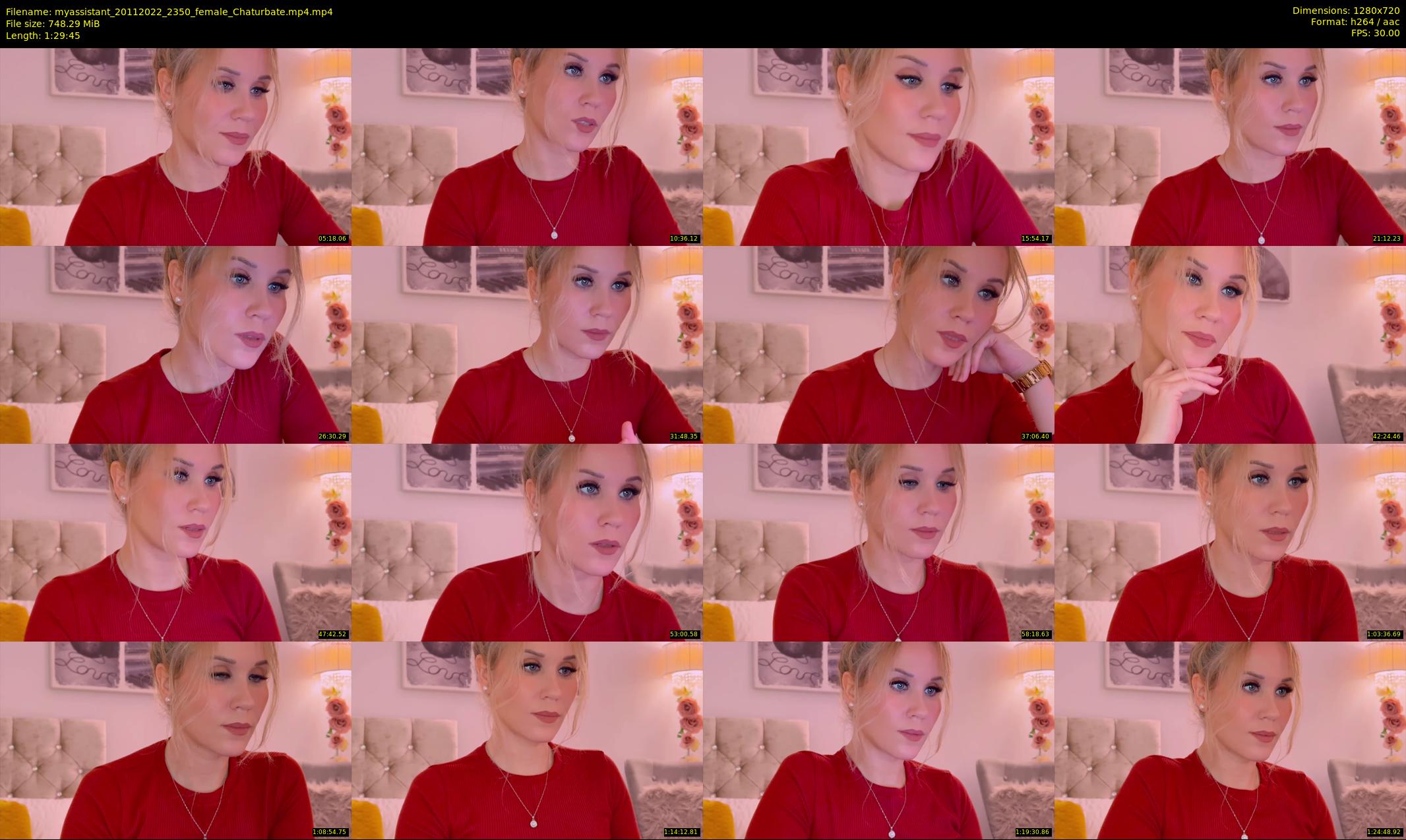 myassistant — 90 minute Chaturbate female cam show recording, 720p, Nov 20, 2022