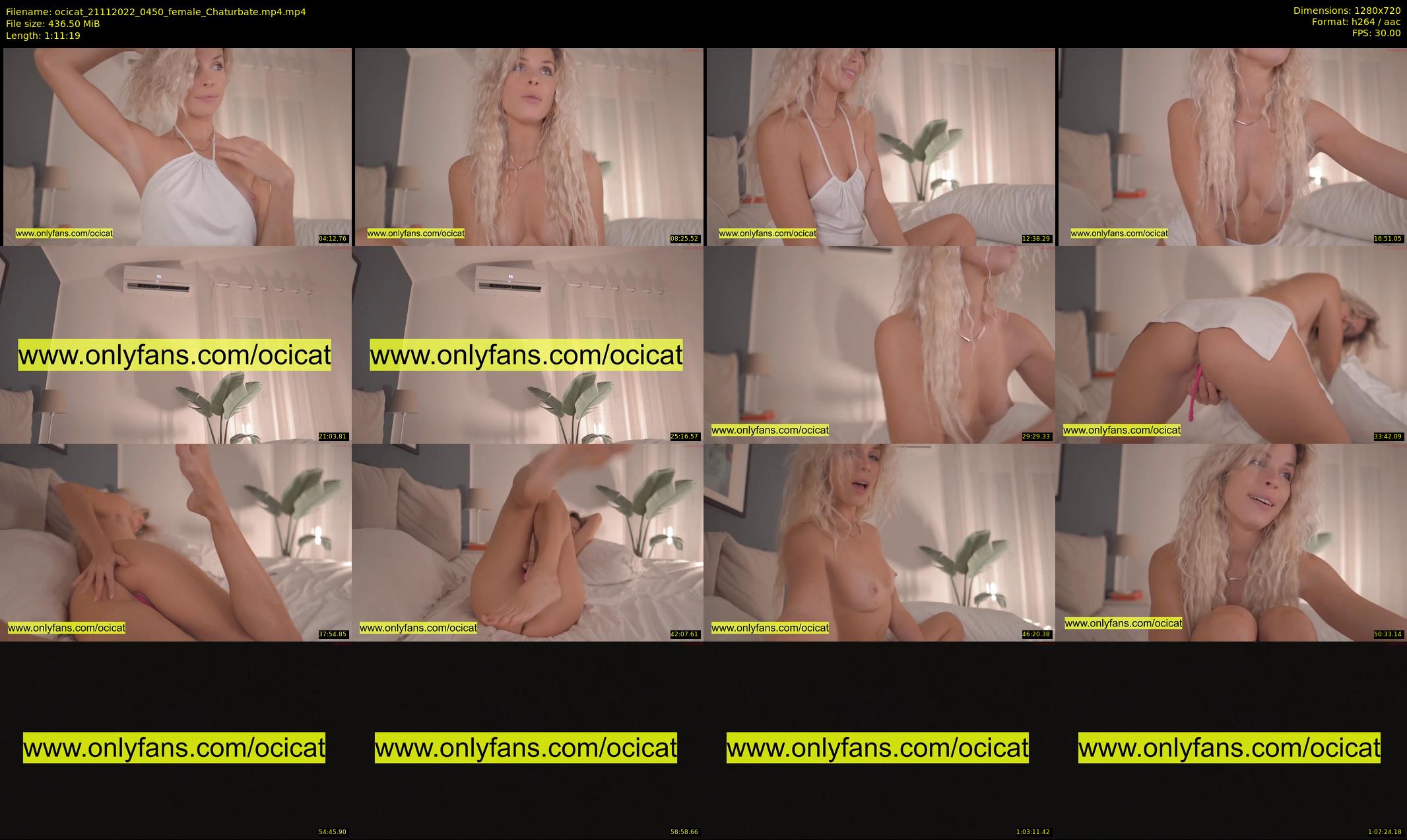 ocicat — 72 minute Chaturbate female cam show recording, 720p, Nov 21, 2022