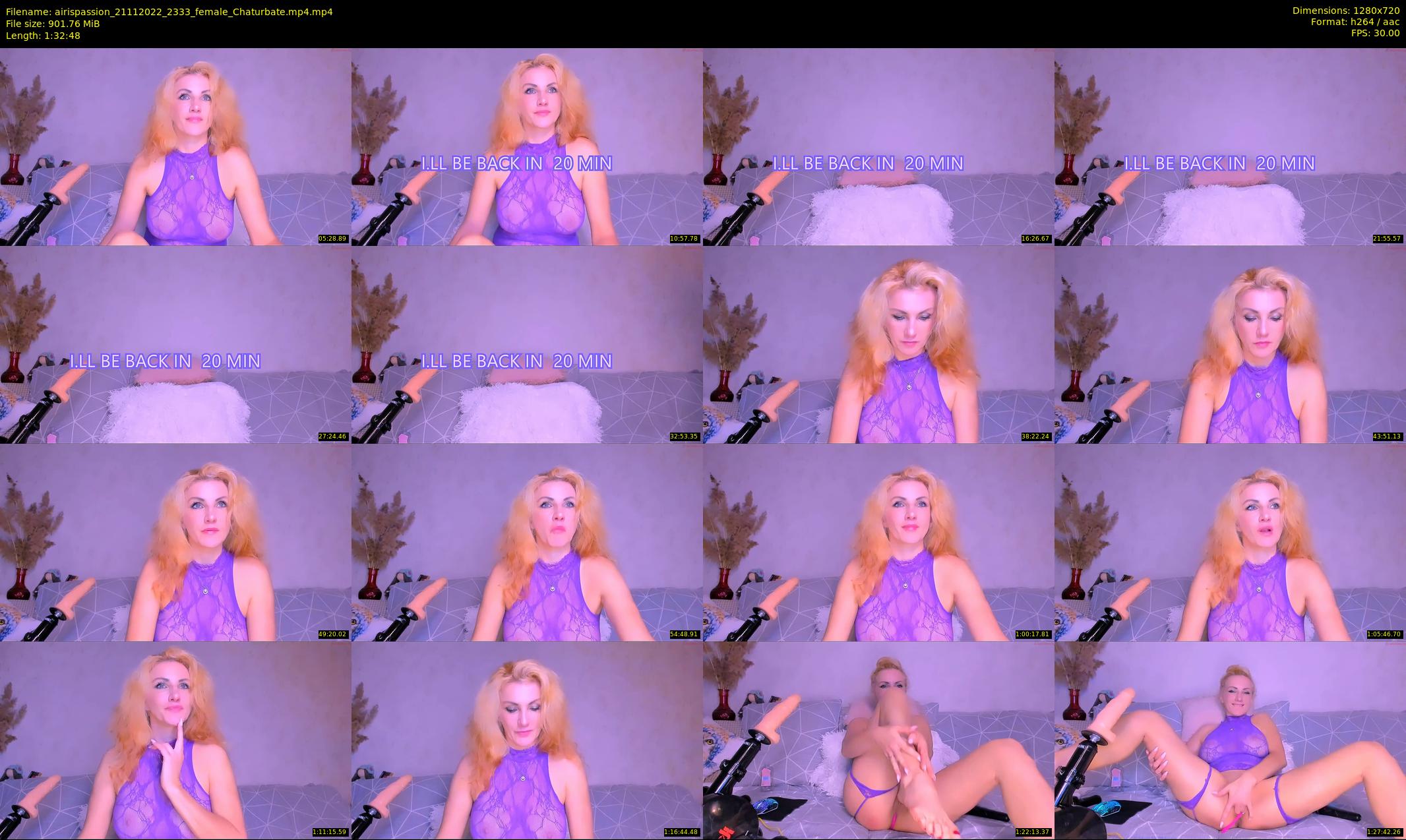 airispassion — 93 minute Chaturbate female cam show recording, 720p, Nov 21, 2022