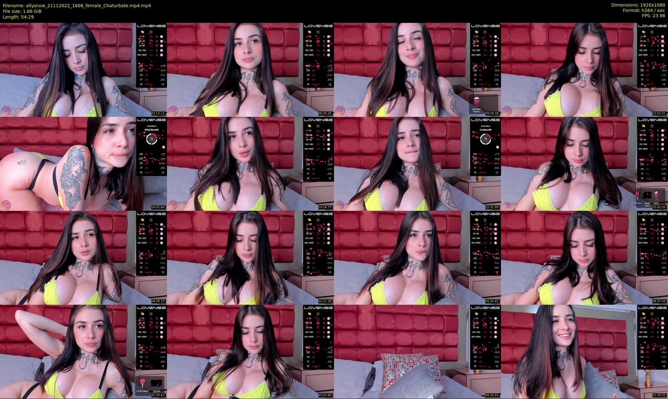 allysnow — 55 minute Chaturbate female cam show recording, 1080p, Nov 21, 2022
