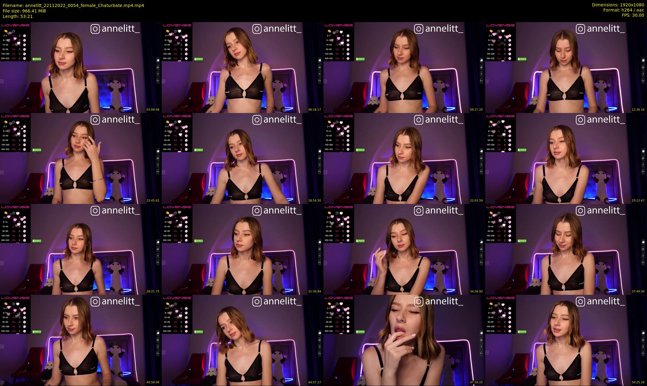 annelitt — 54 minute Chaturbate female cam show recording, 1080p, Nov 22, 2022