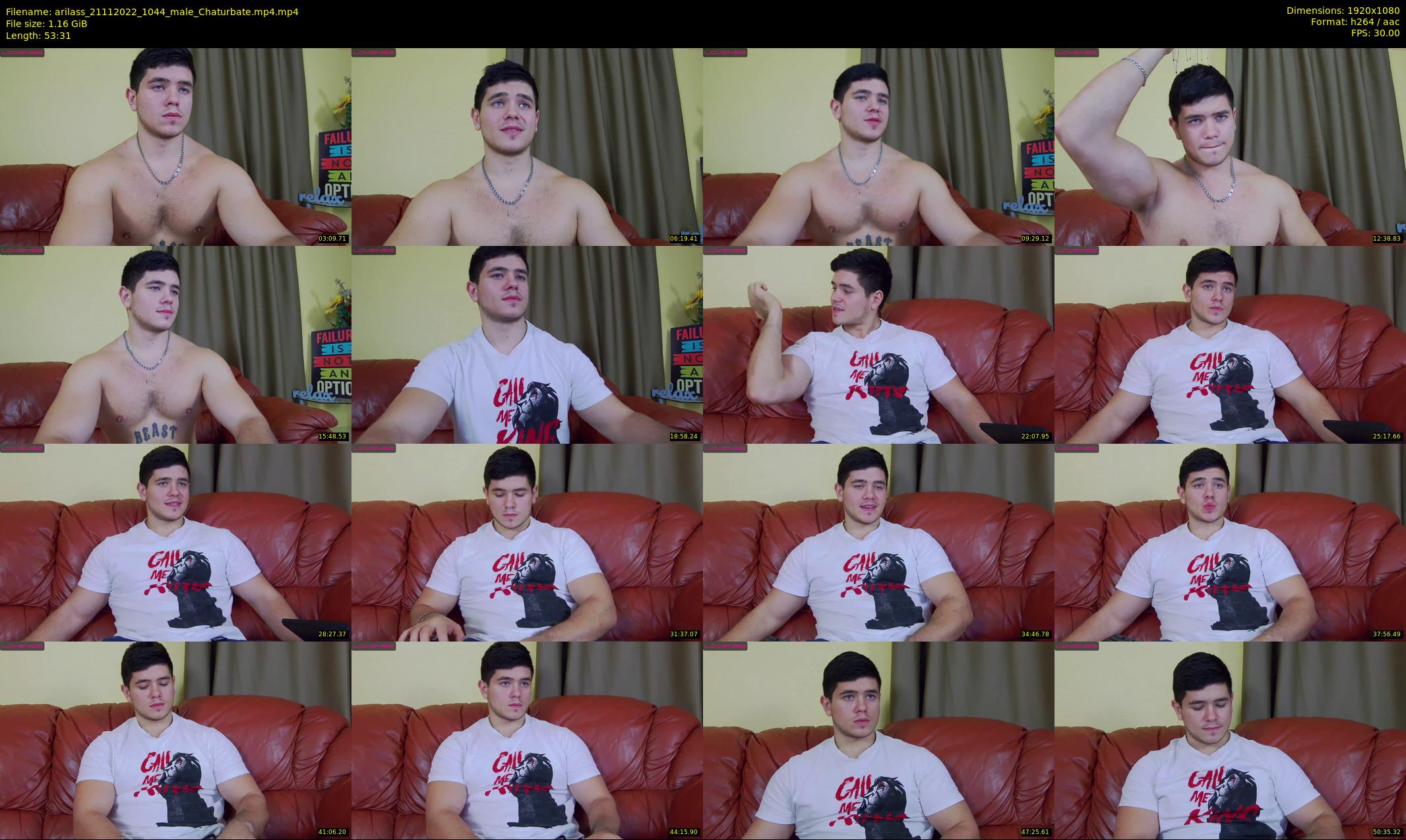 arilass — 54 minute Chaturbate male cam show recording, 1080p, Nov 21, 2022