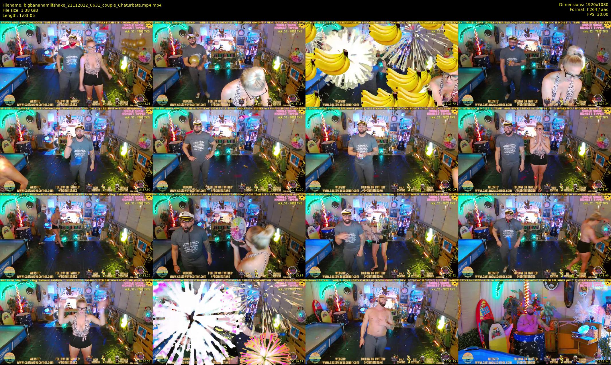 bigbananamilfshake — 64 minute Chaturbate couple cam show recording, 1080p, Nov 21, 2022