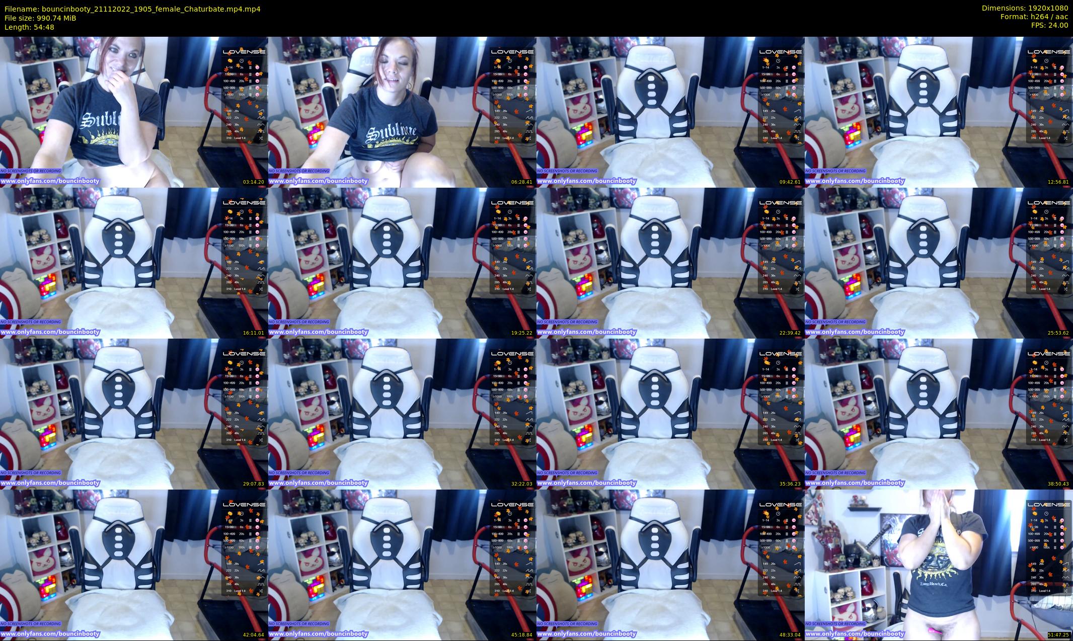 bouncinbooty — 55 minute Chaturbate female cam show recording, 1080p, Nov 21, 2022