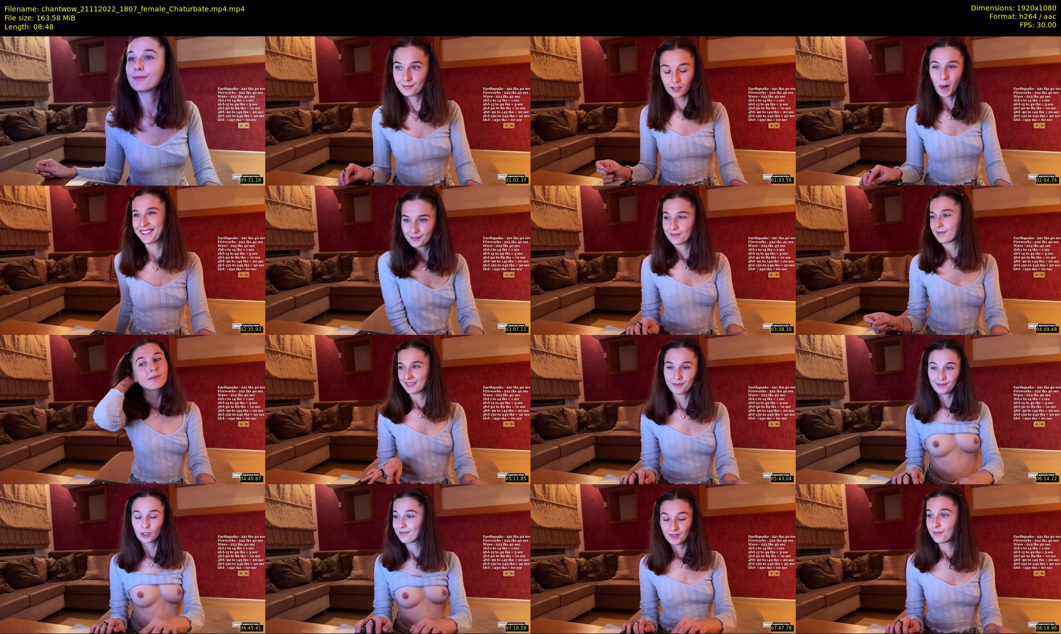 chantwow — 9 minute Chaturbate female cam show recording, 1080p, Nov 21, 2022