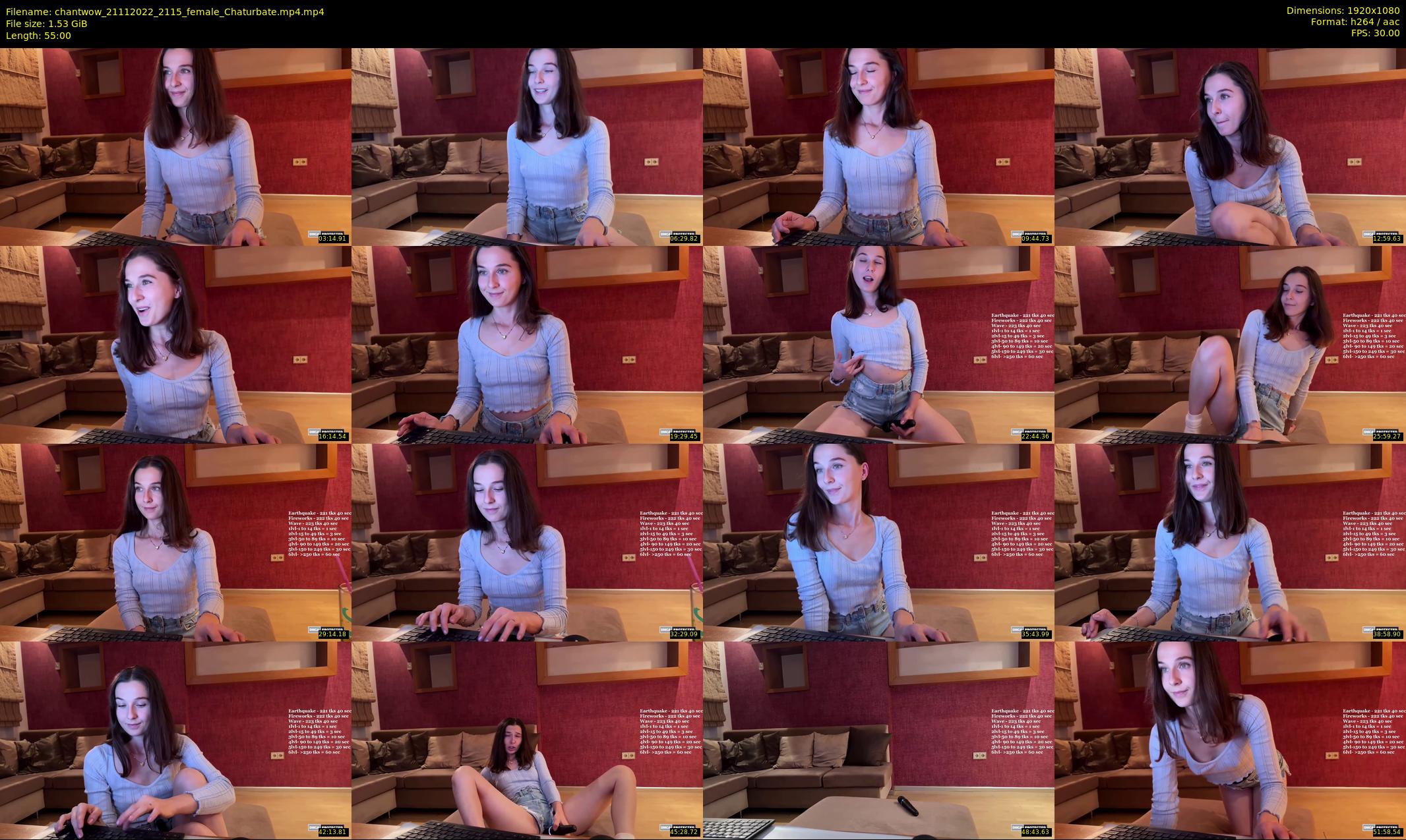 chantwow — 55 minute Chaturbate female cam show recording, 1080p, Nov 21, 2022