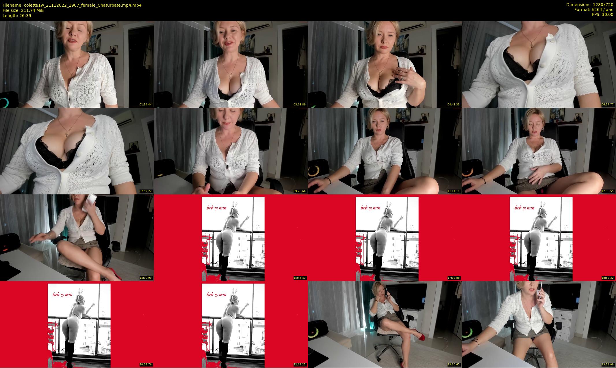 colette1w — 27 minute Chaturbate female cam show recording, 720p, Nov 21, 2022