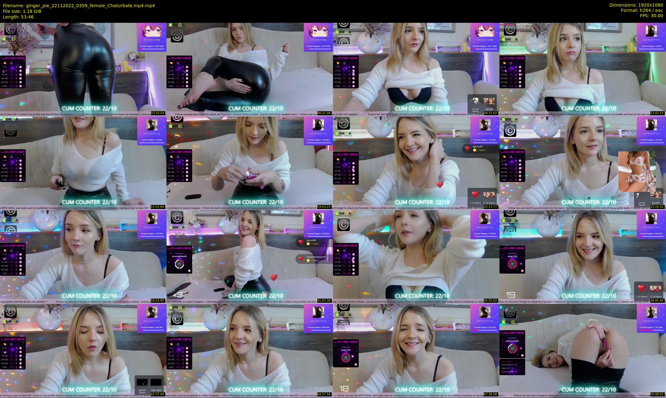 ginger_pie — 54 minute Chaturbate female cam show recording, 1080p, Nov 22, 2022