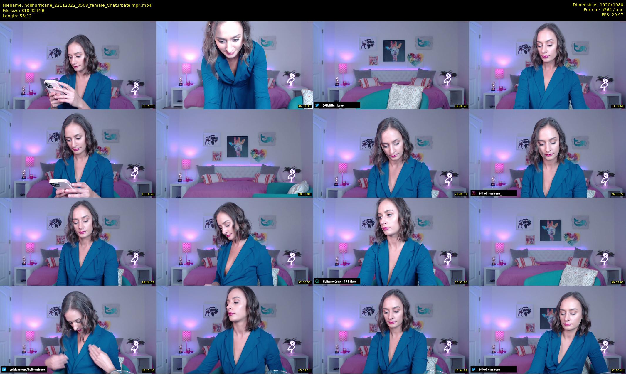holihurricane — 56 minute Chaturbate female cam show recording, 1080p, Nov 22, 2022