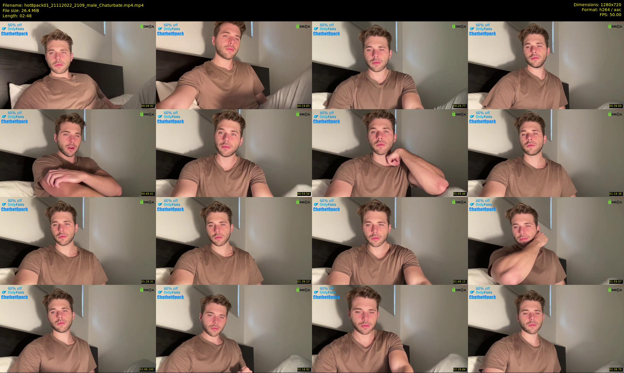 hot8pack01 — 3 minute Chaturbate male cam show recording, 720p, Nov 21, 2022