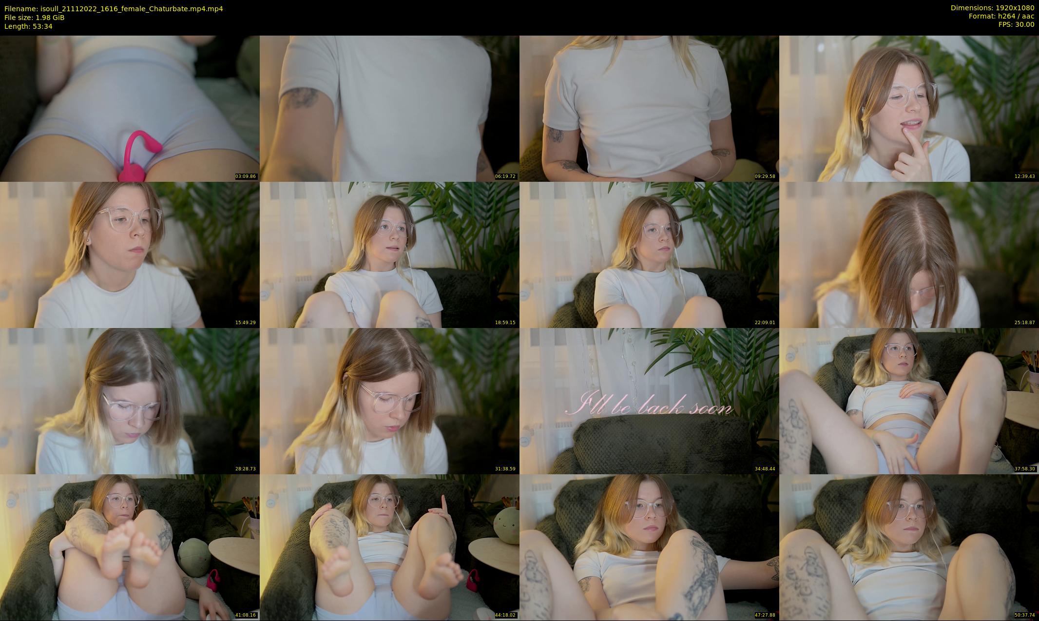 isoull — 54 minute Chaturbate female cam show recording, 1080p, Nov 21, 2022