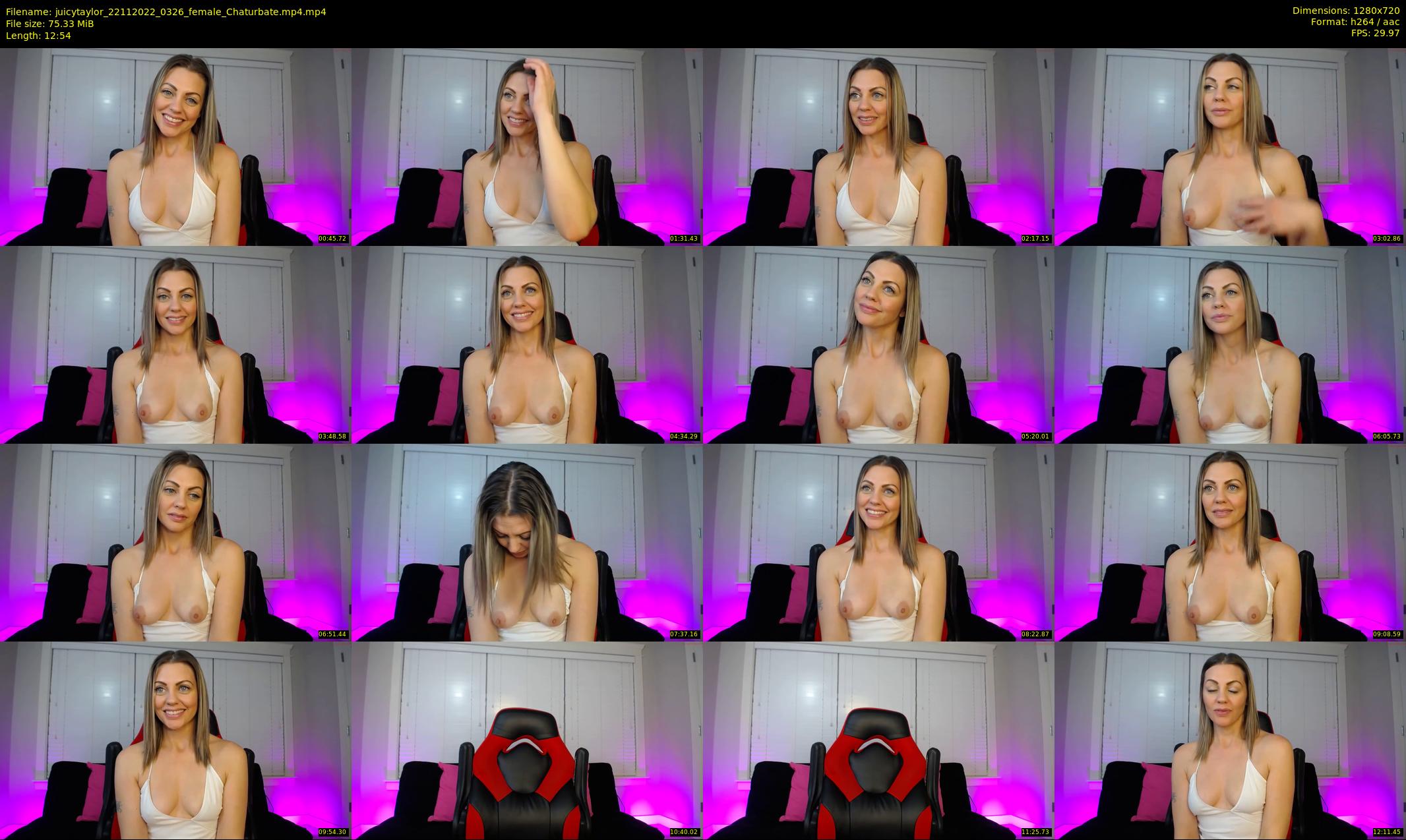 juicytaylor — 13 minute Chaturbate female cam show recording, 720p, Nov 22, 2022